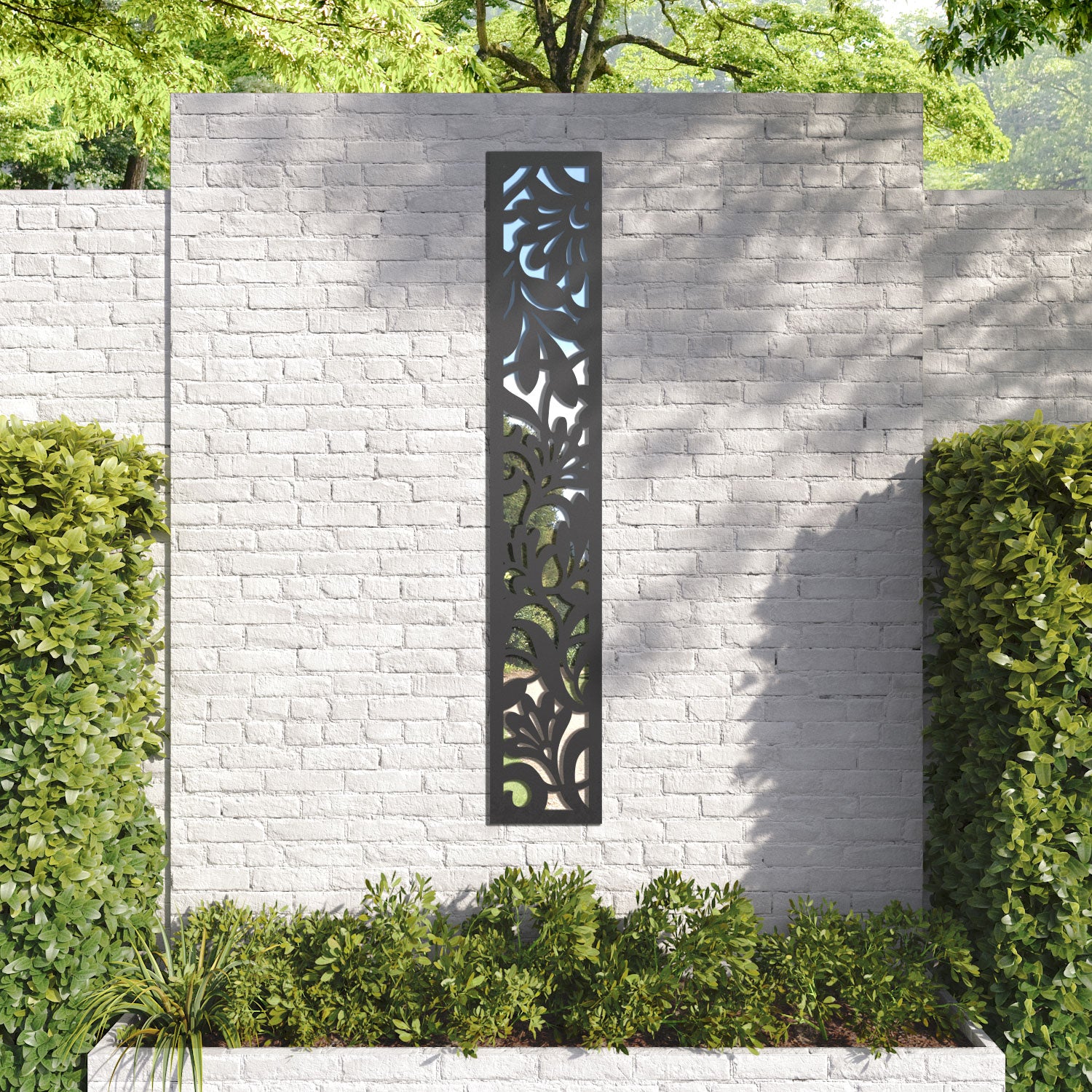 Heritage outdoor decorative mirrored panel