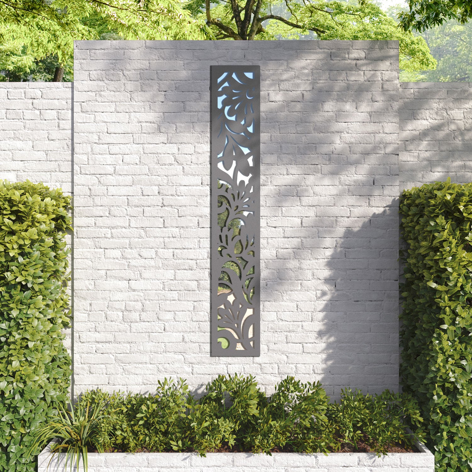 Heritage outdoor decorative mirrored panel