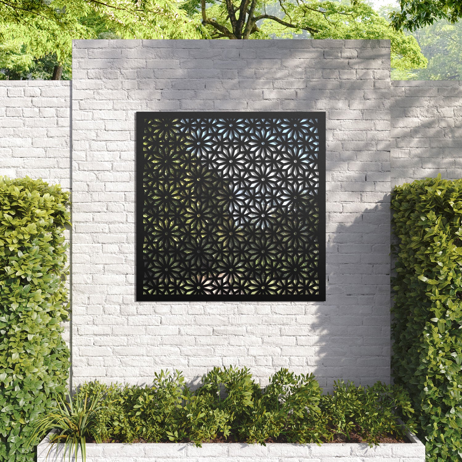 Narwa outdoor decorative mirrored panel