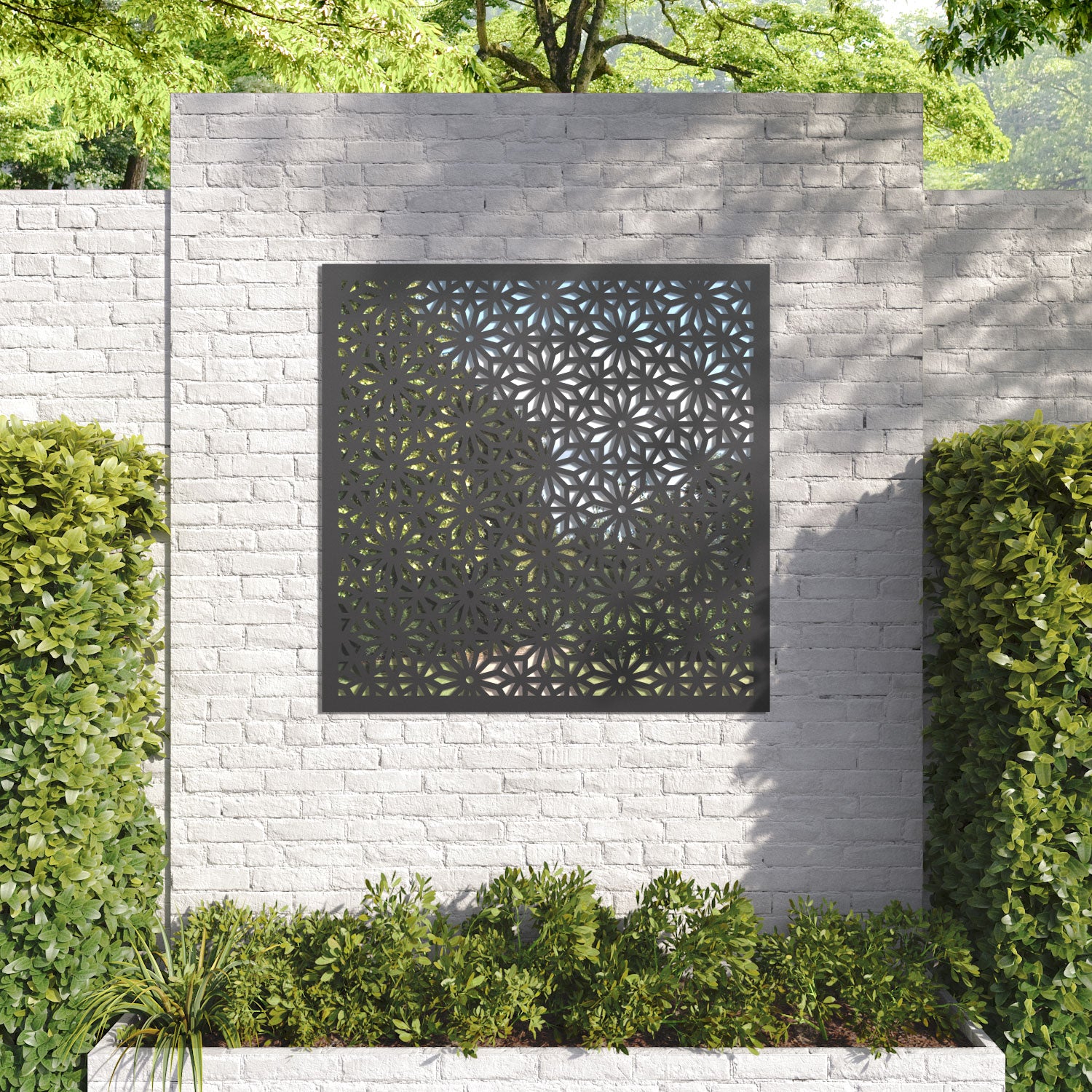 Narwa outdoor decorative mirrored panel