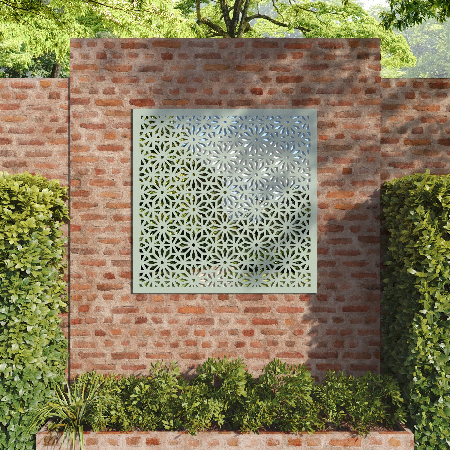 Narwa outdoor decorative mirrored panel