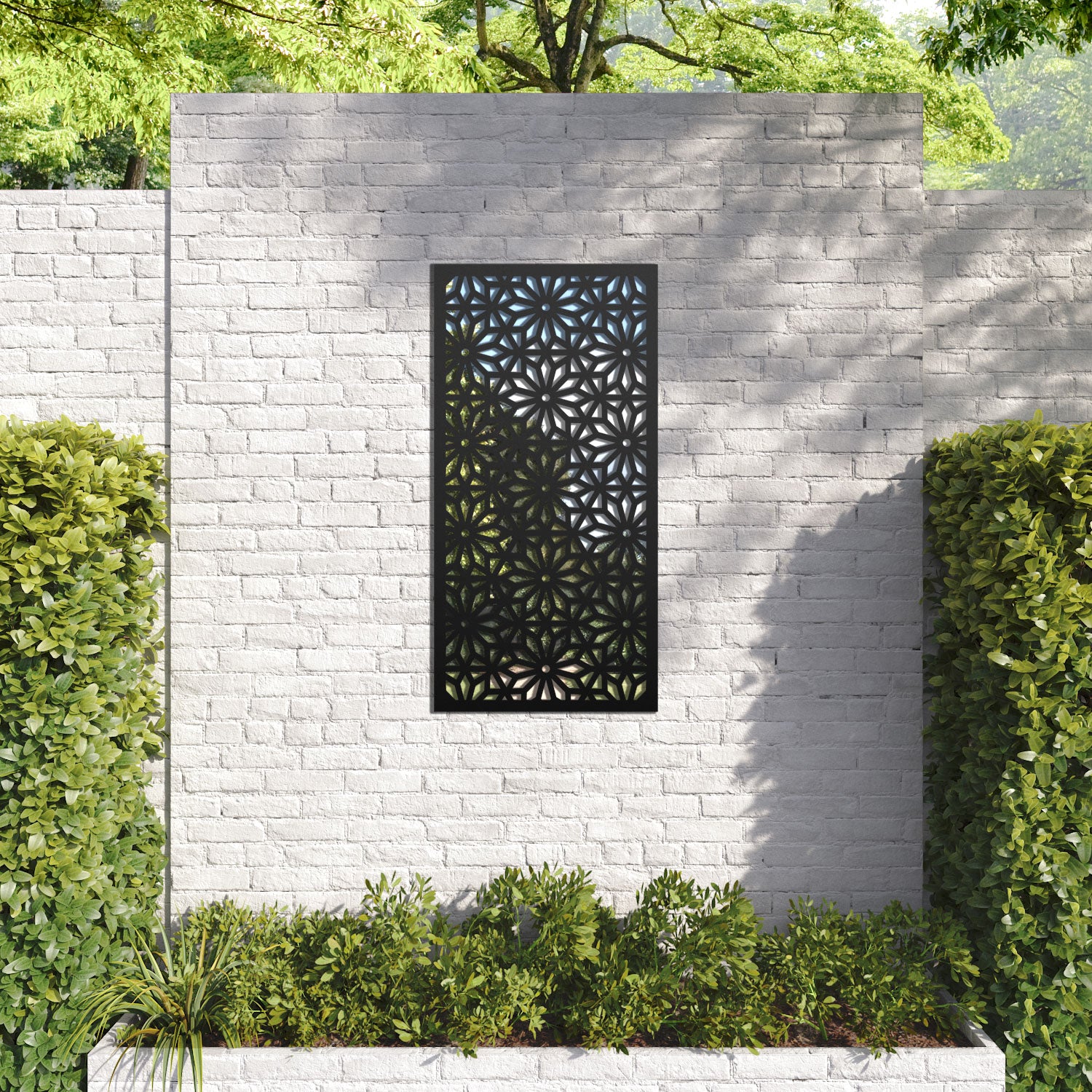 Narwa outdoor decorative mirrored panel