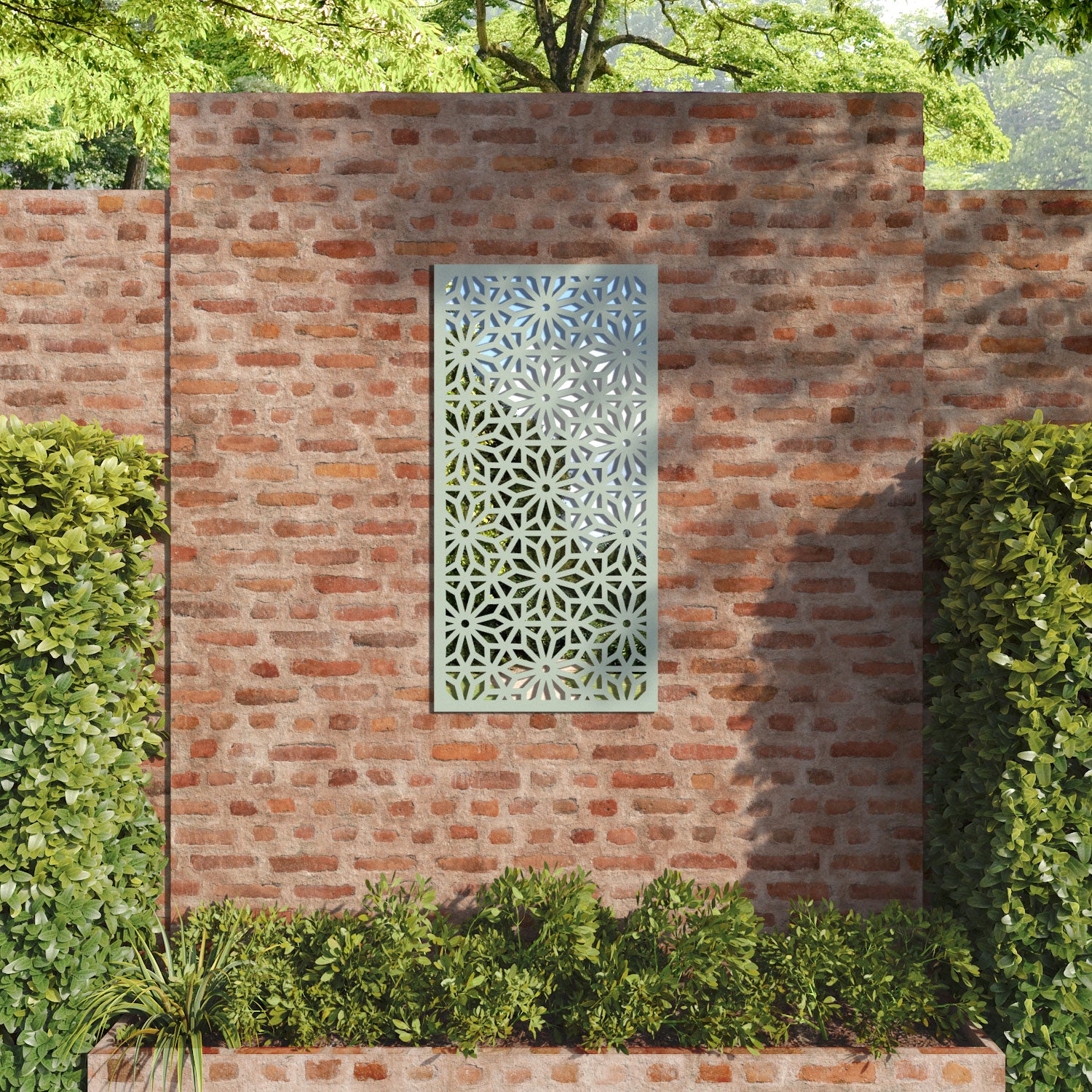 Narwa outdoor decorative mirrored panel