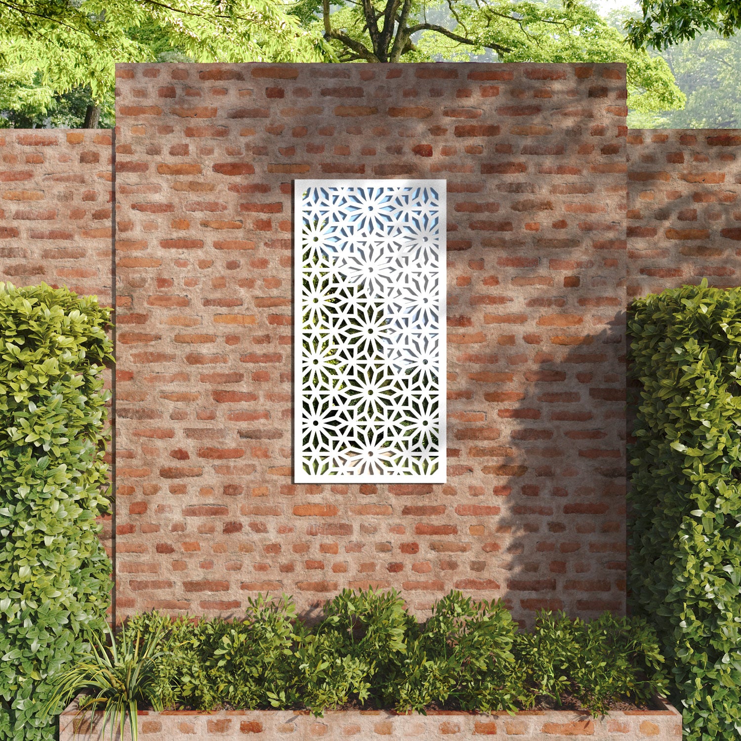 Narwa outdoor decorative mirrored panel