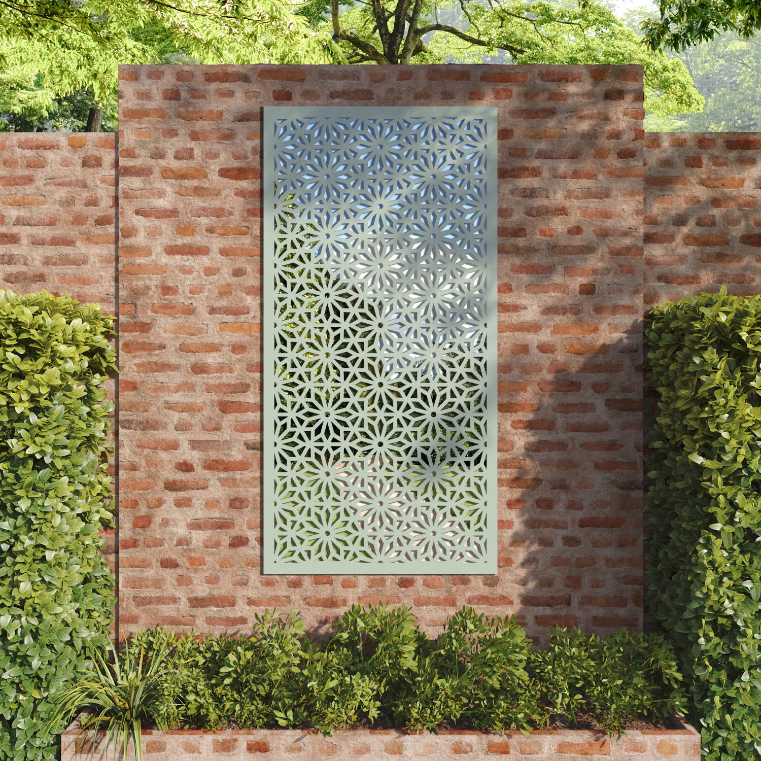 Narwa outdoor decorative mirrored panel