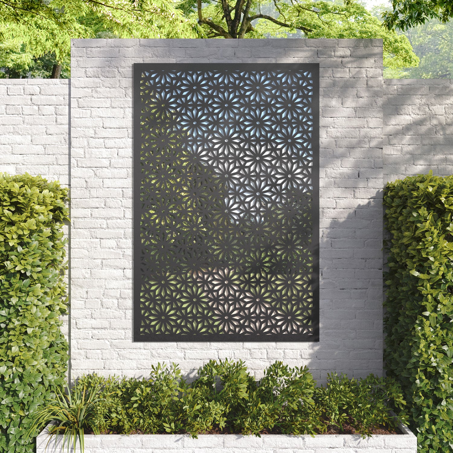 Narwa outdoor decorative mirrored panel