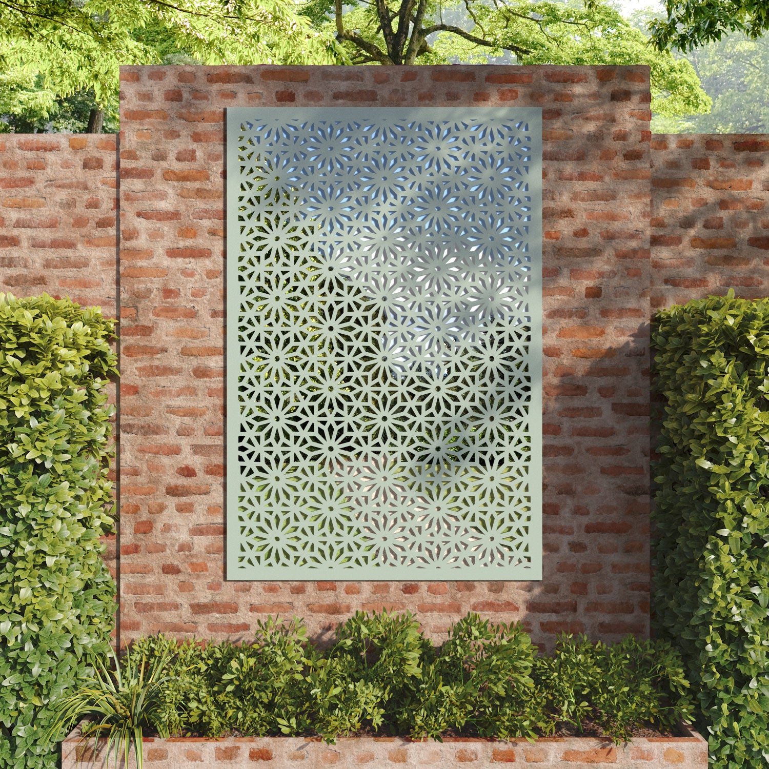 Narwa outdoor decorative mirrored panel
