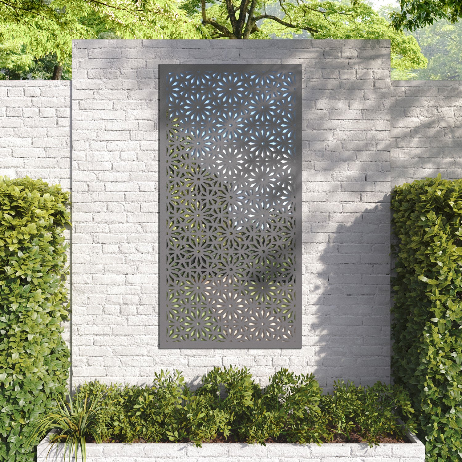 Narwa outdoor decorative mirrored panel