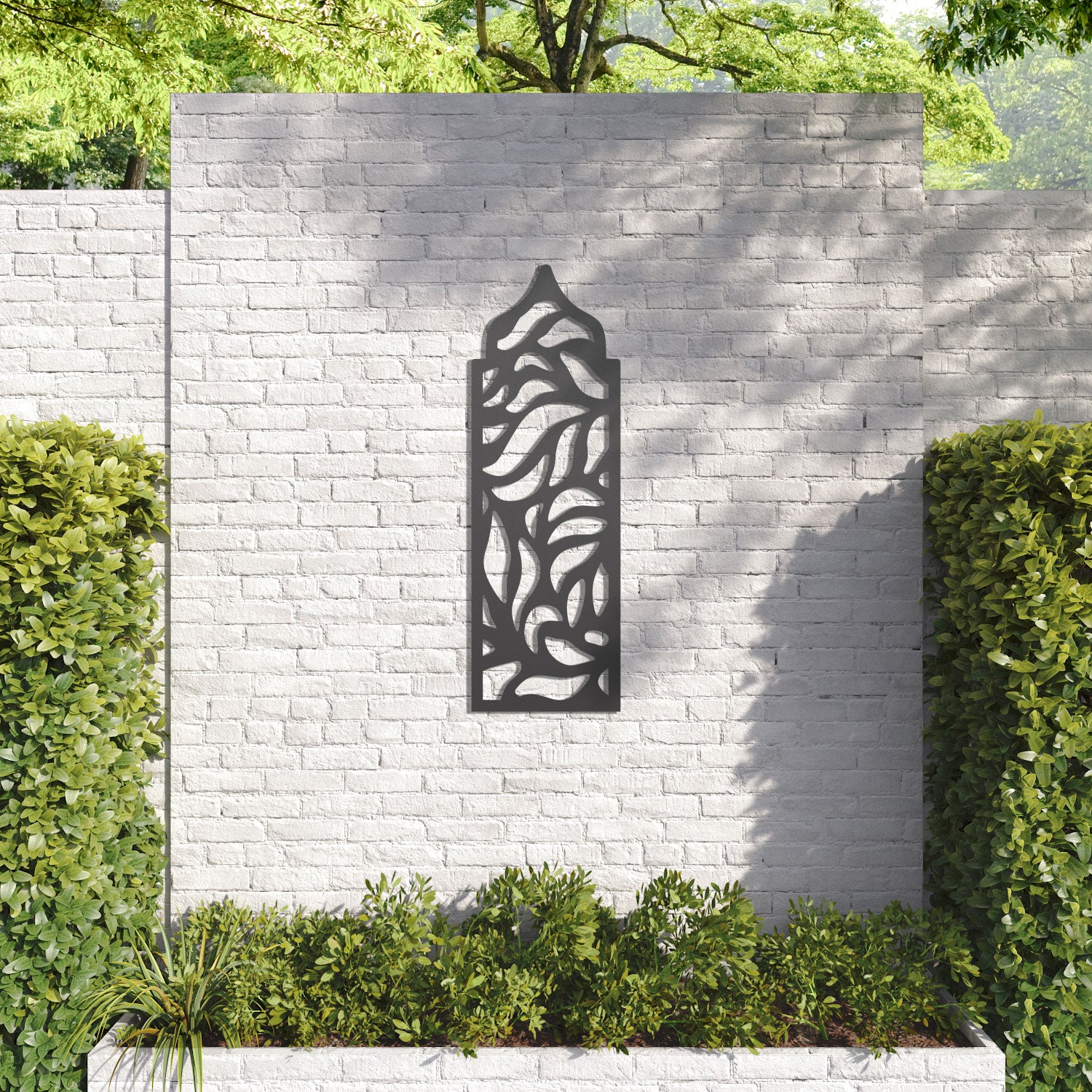 Plume arched decorative panel