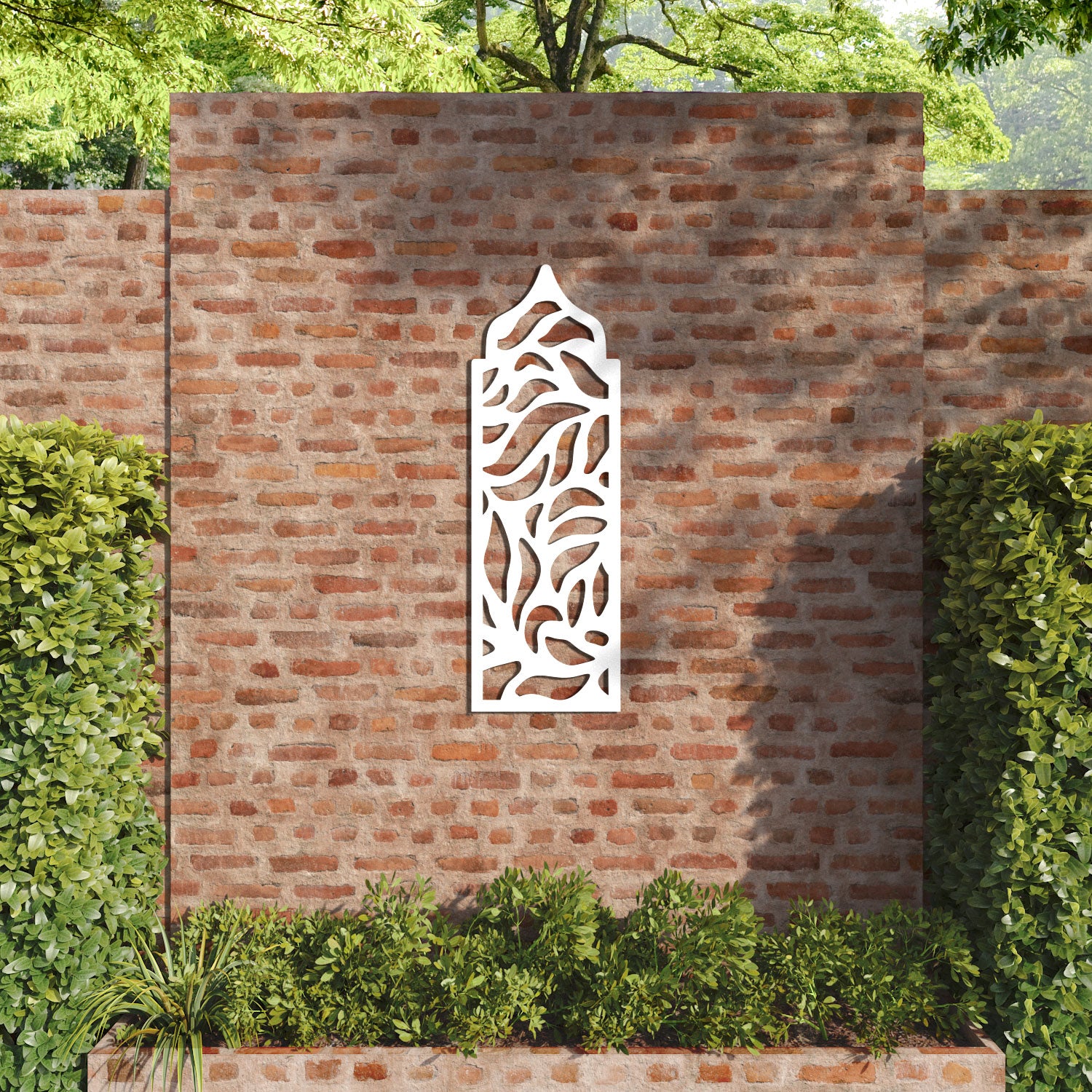 Plume arched decorative panel