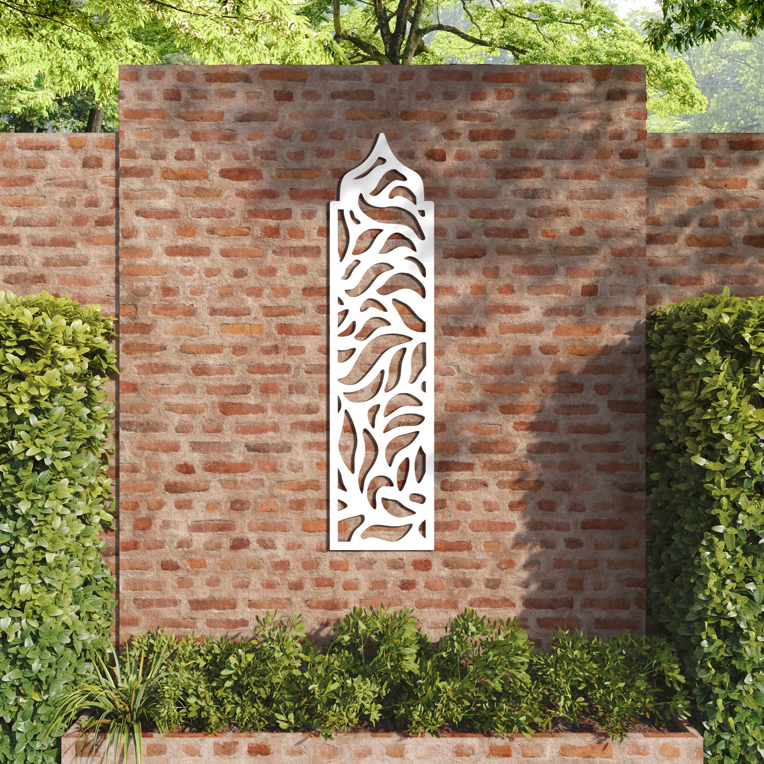 Plume arched decorative panel