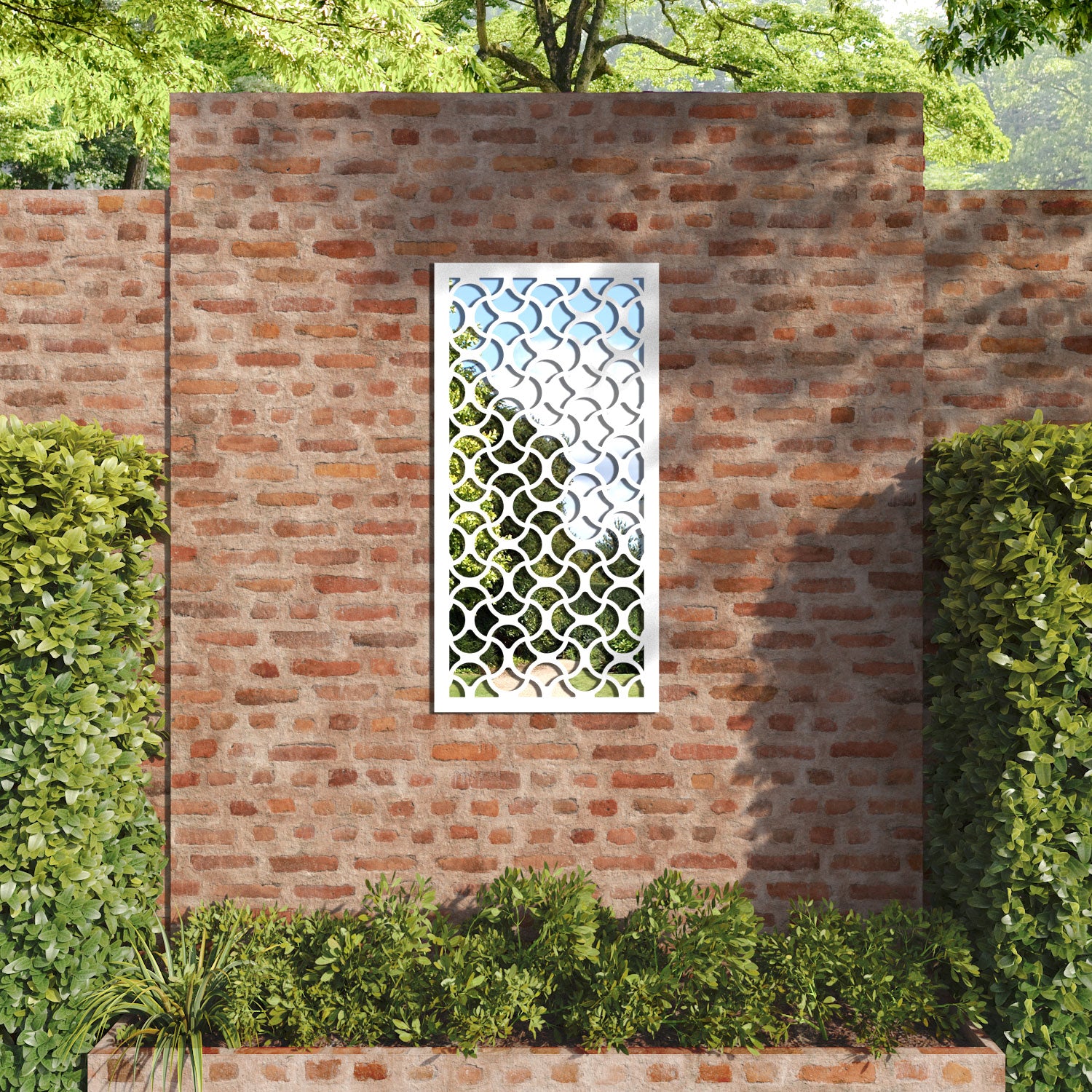 Vida outdoor decorative mirrored panel