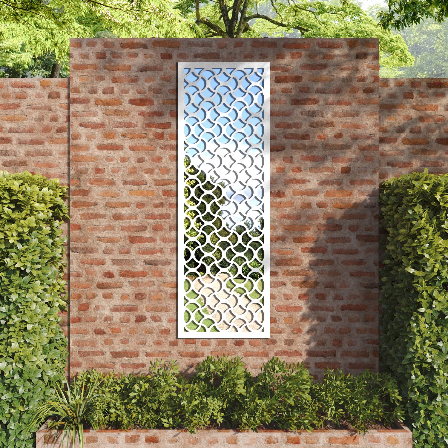 Vida outdoor decorative mirrored panel