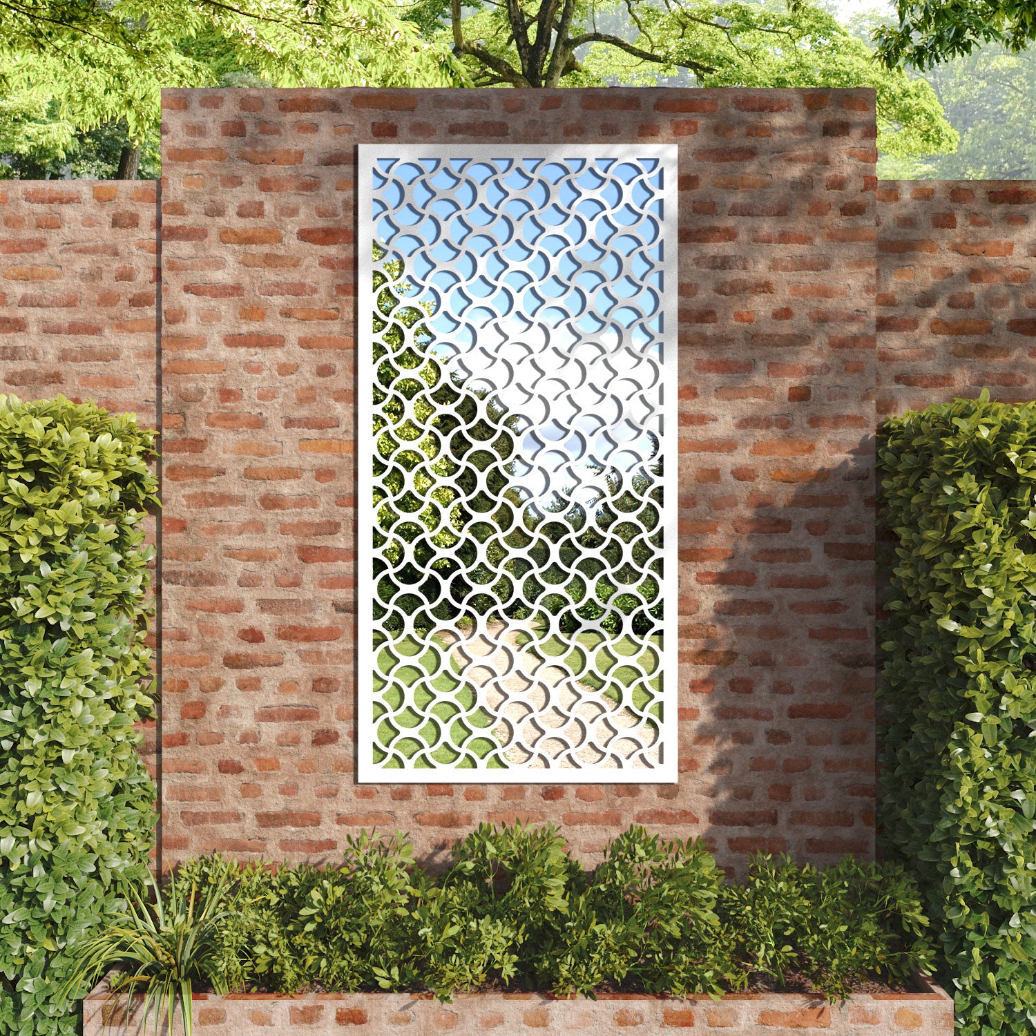 Vida outdoor decorative mirrored panel