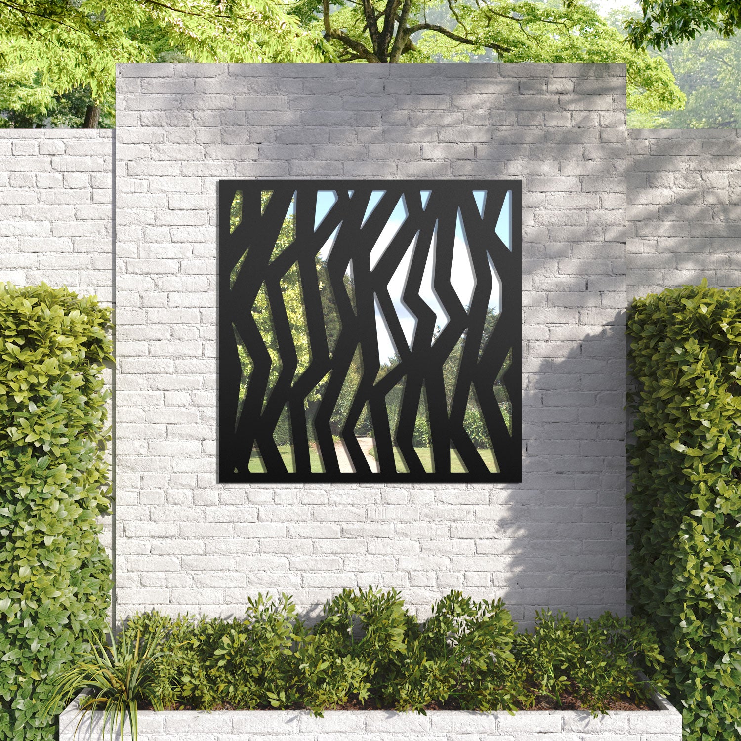 Zenith outdoor decorative mirrored panel