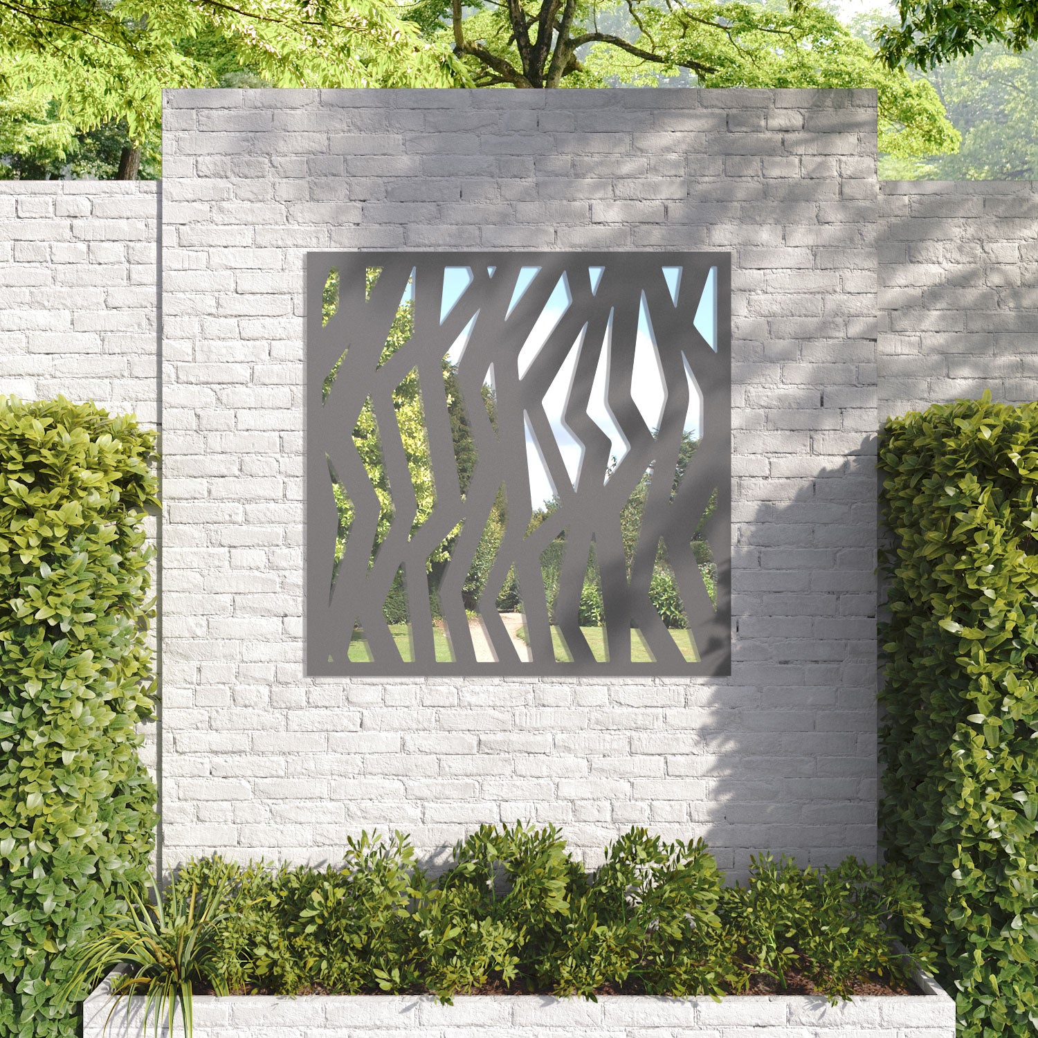 Zenith outdoor decorative mirrored panel