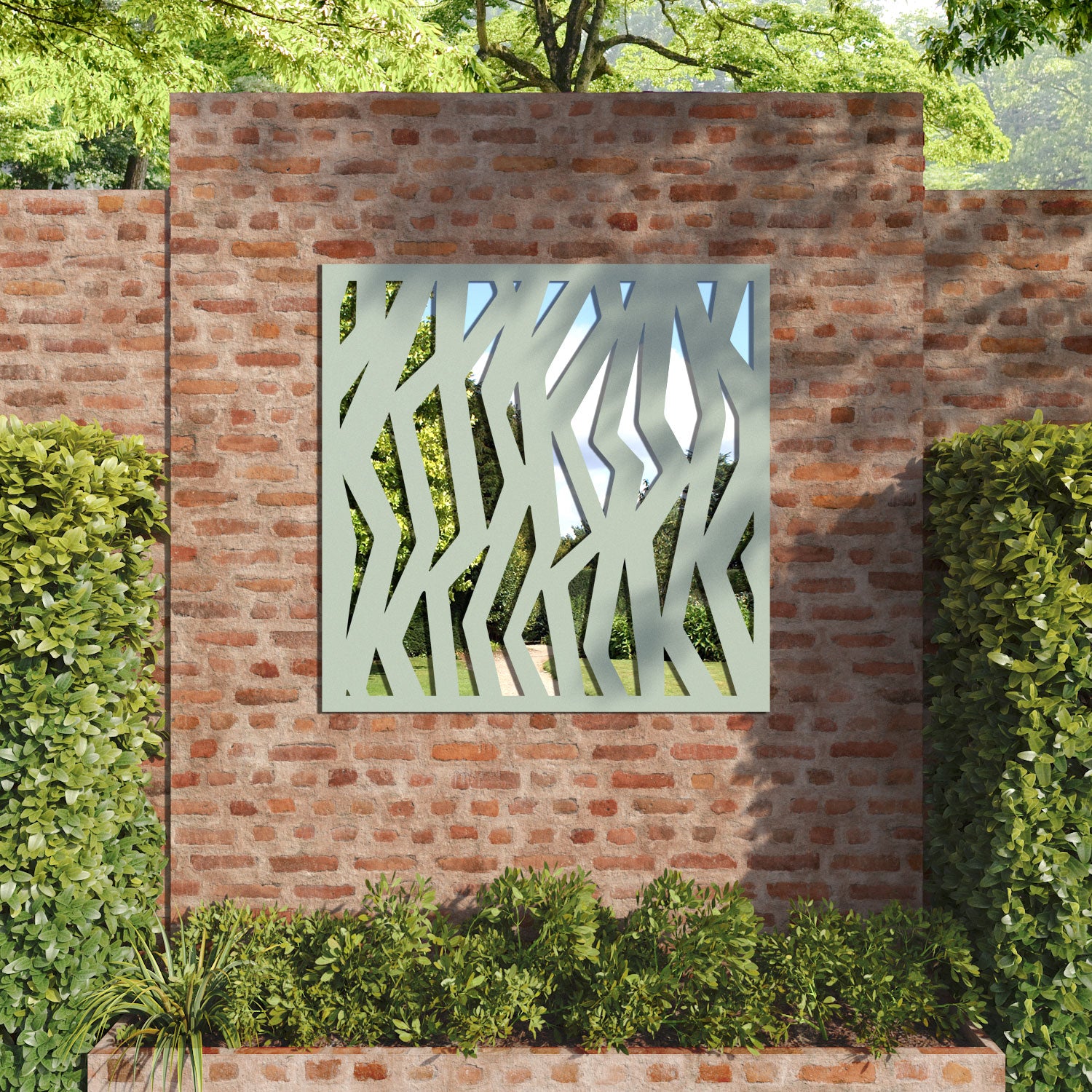 Zenith outdoor decorative mirrored panel