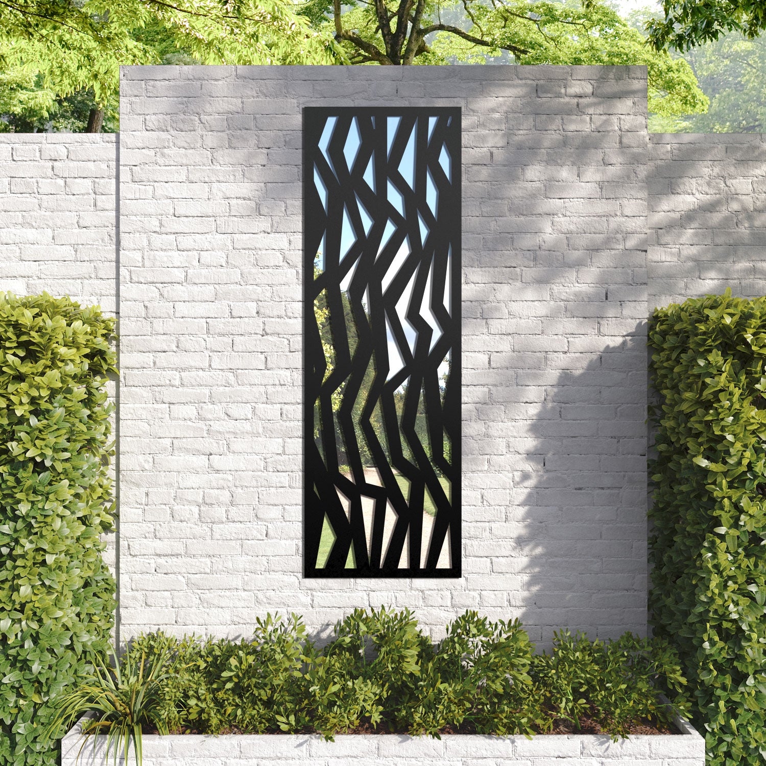 Zenith outdoor decorative mirrored panel