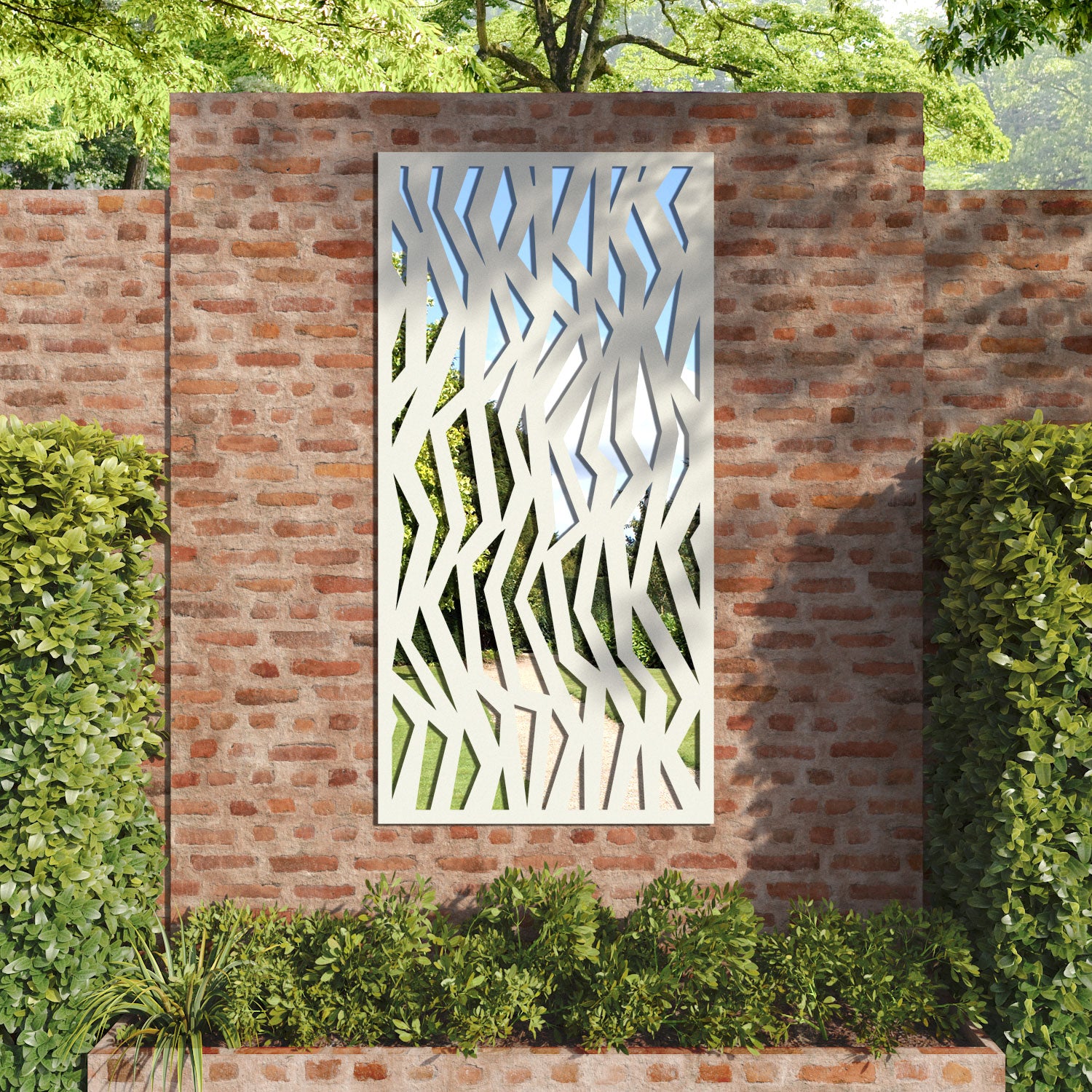 Zenith outdoor decorative mirrored panel