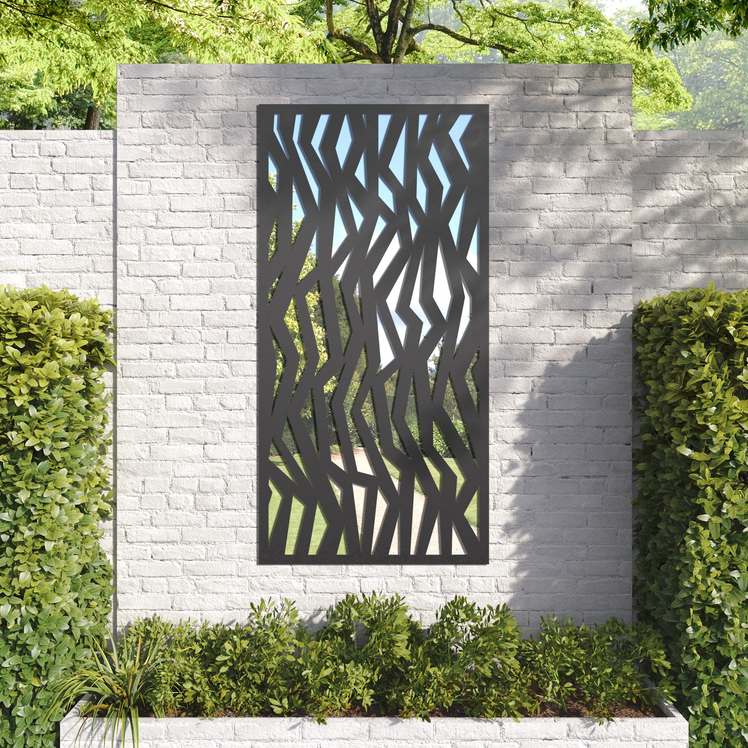 Zenith outdoor decorative mirrored panel
