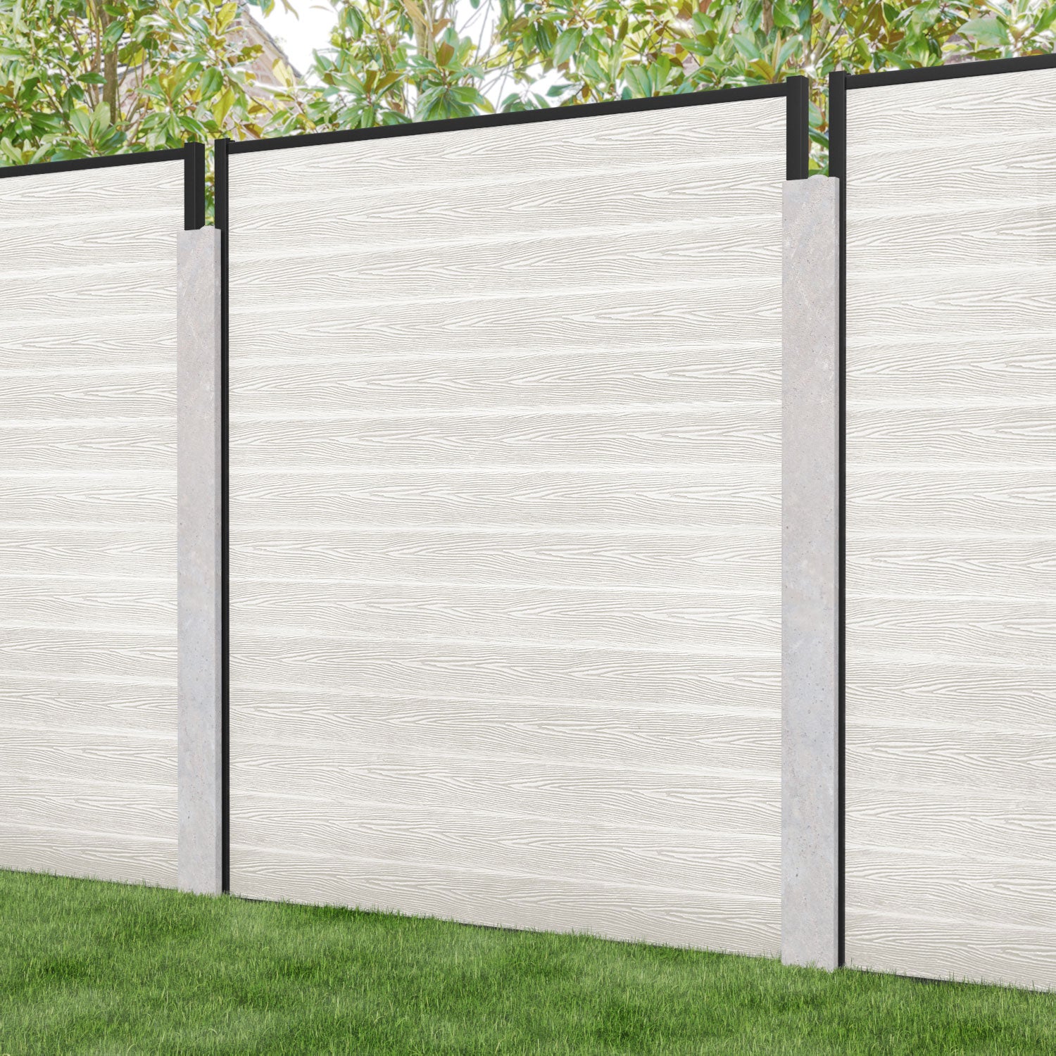 Classic Fence Panel - Light Stone - for existing concrete posts