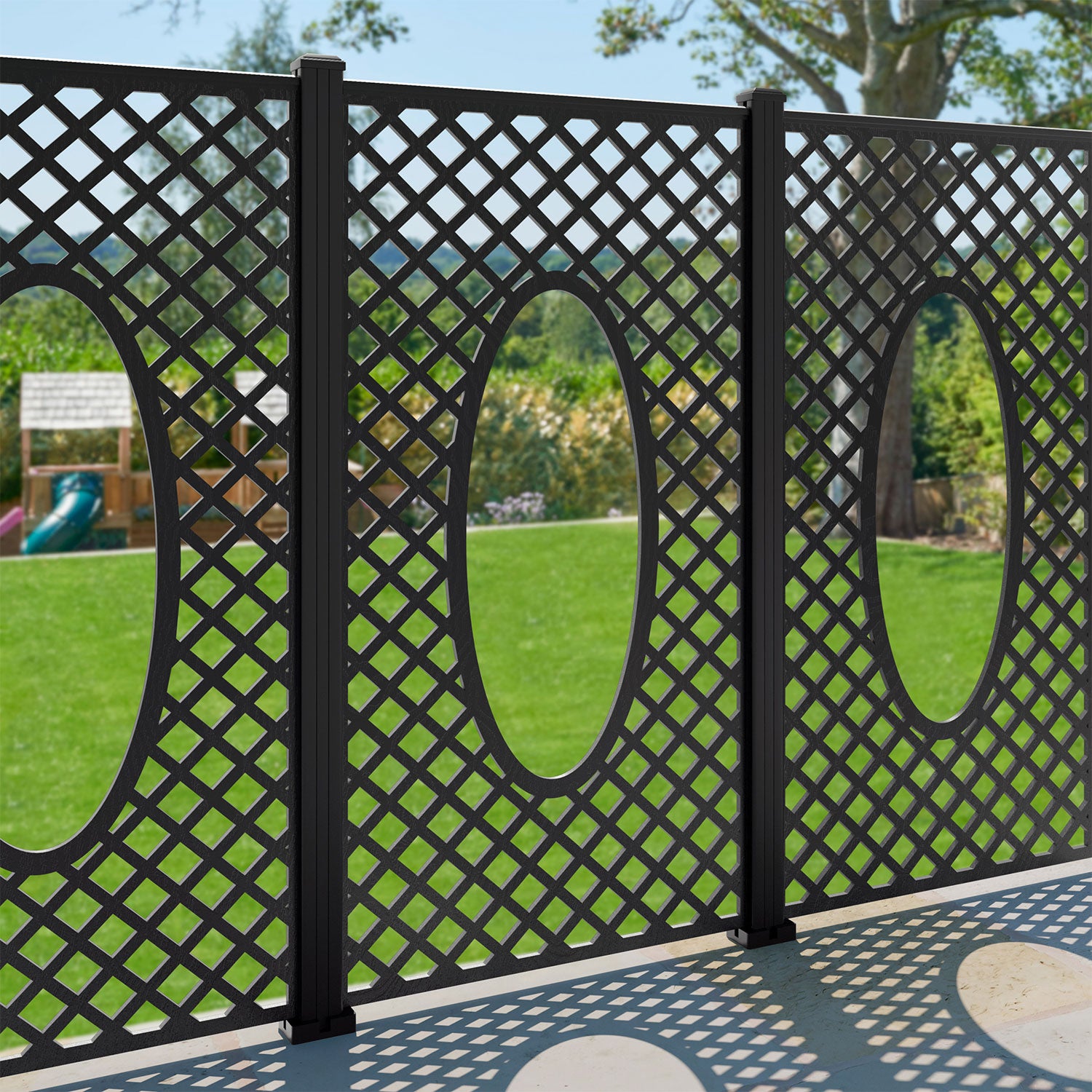 Amersham Decorative Fence - 90x180cm - with our aluminium posts