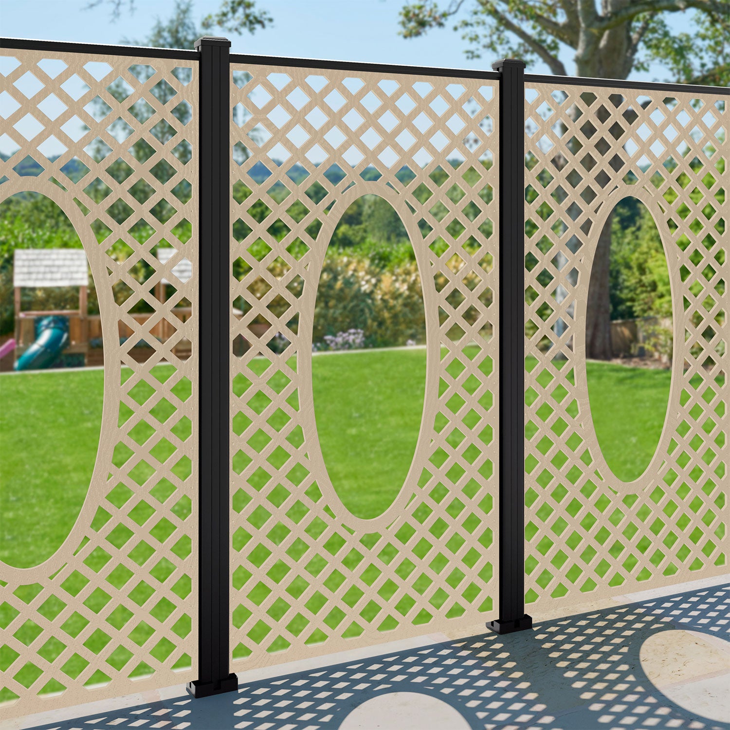 Amersham Decorative Fence - 90x180cm - with our aluminium posts