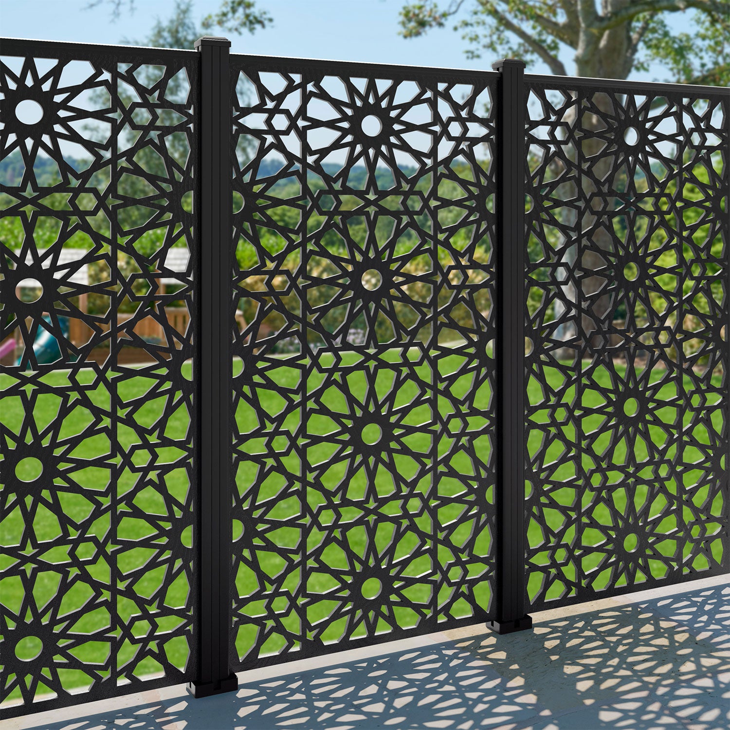 Amina Decorative Fence - 90x180cm - with our composite posts