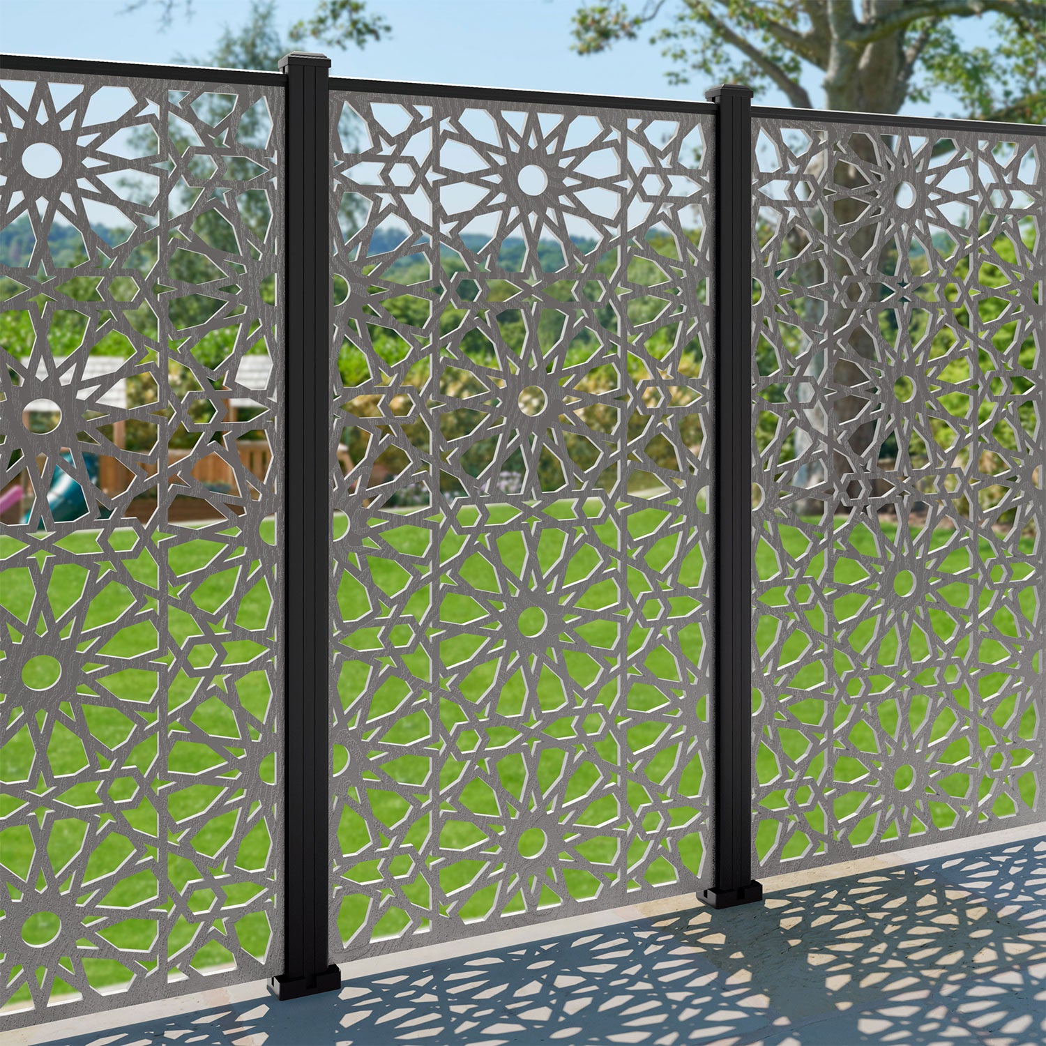 Amina Decorative Fence - 90x180cm - with our aluminium posts