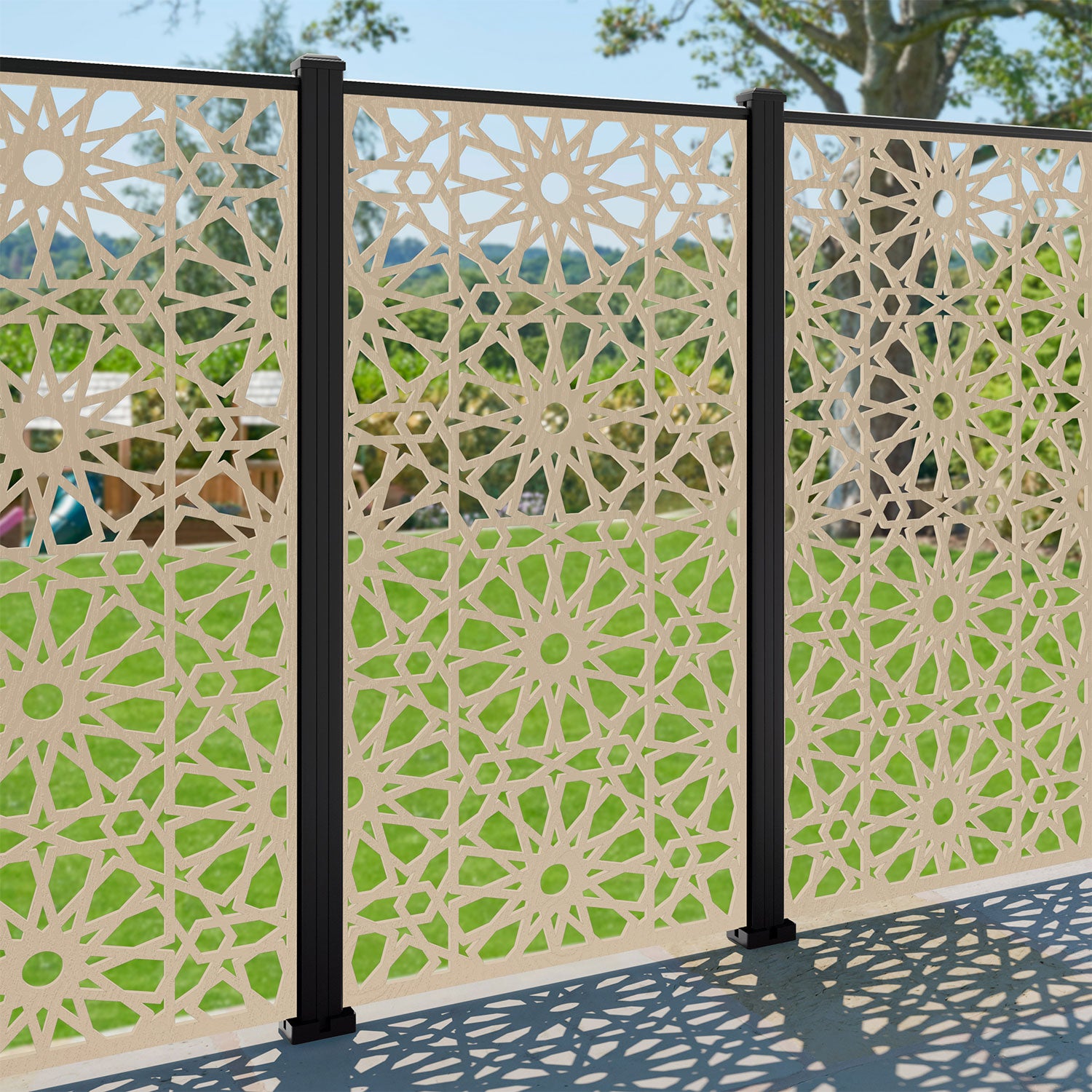 Amina Decorative Fence - 90x180cm - with our composite posts
