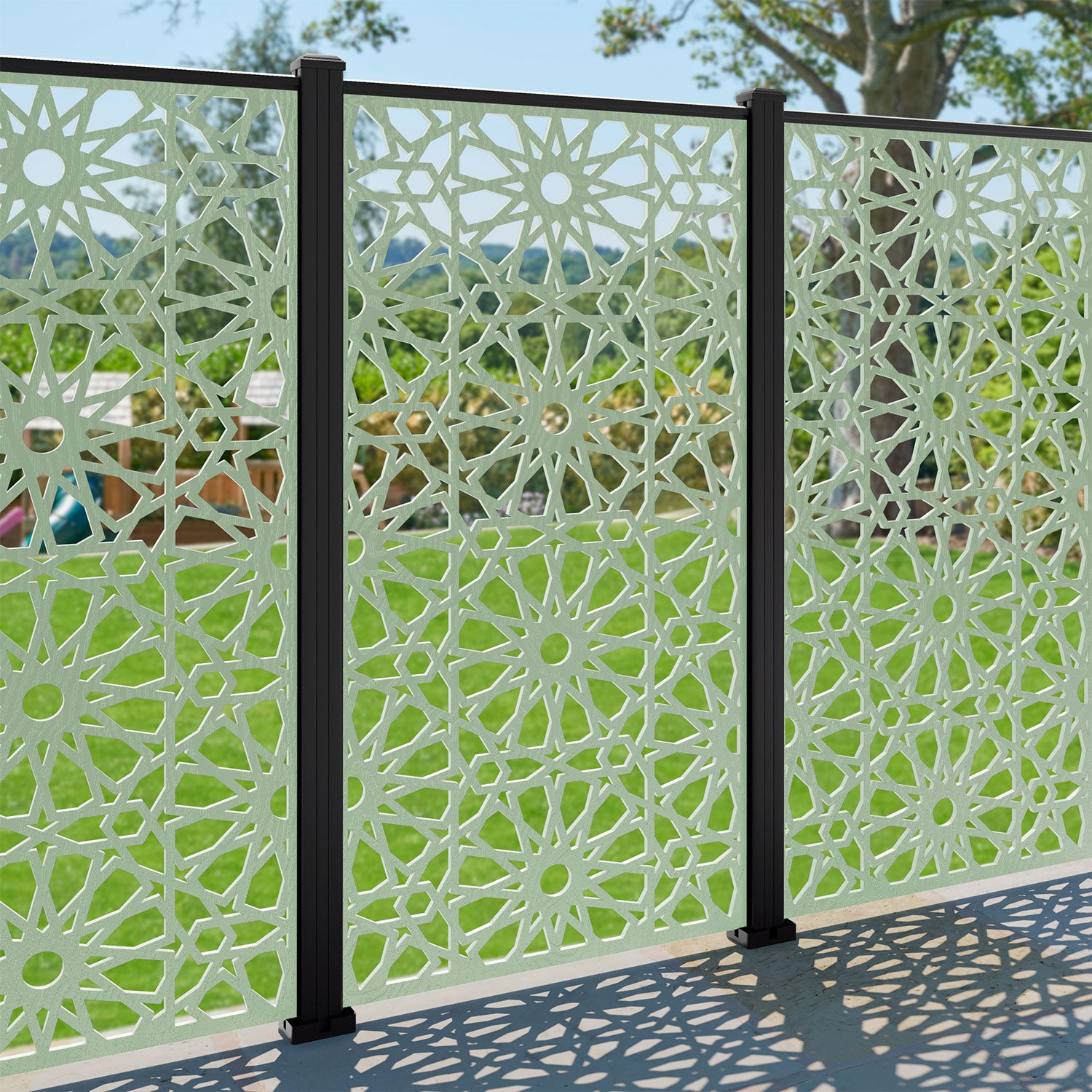 Amina Decorative Fence - 90x180cm - with our aluminium posts