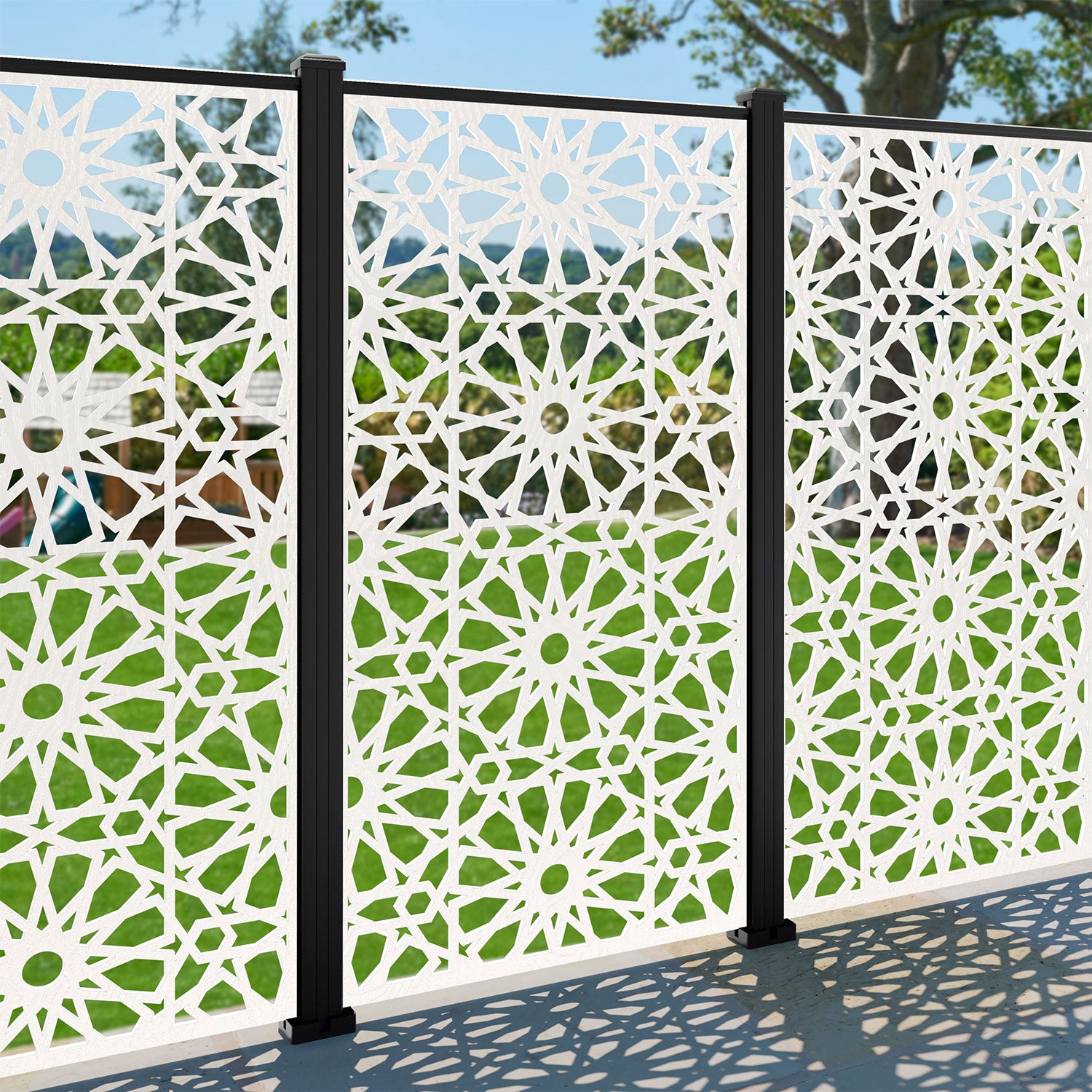 Amina Decorative Fence - 90x180cm - with our composite posts