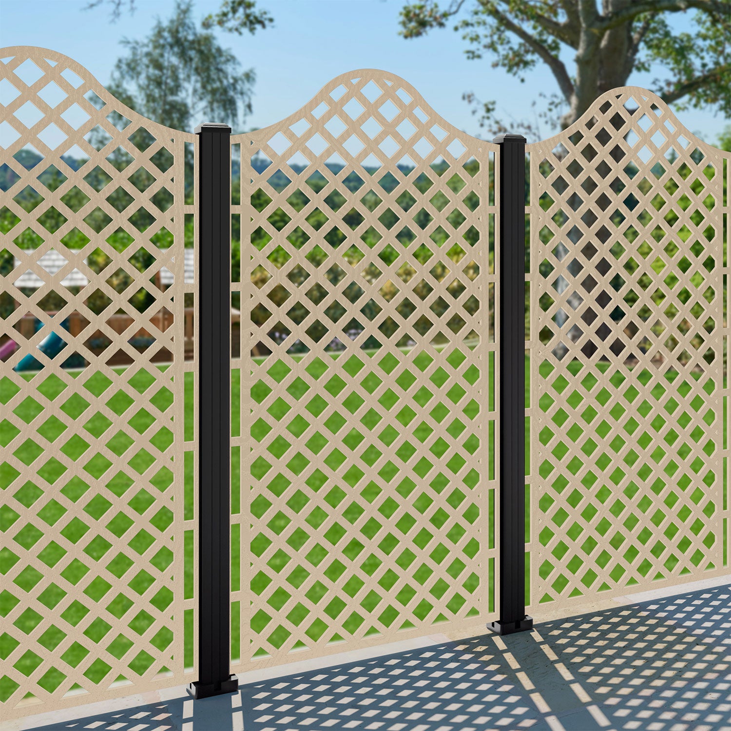 Beaumont Decorative Fence - 90x180cm - with our aluminium posts