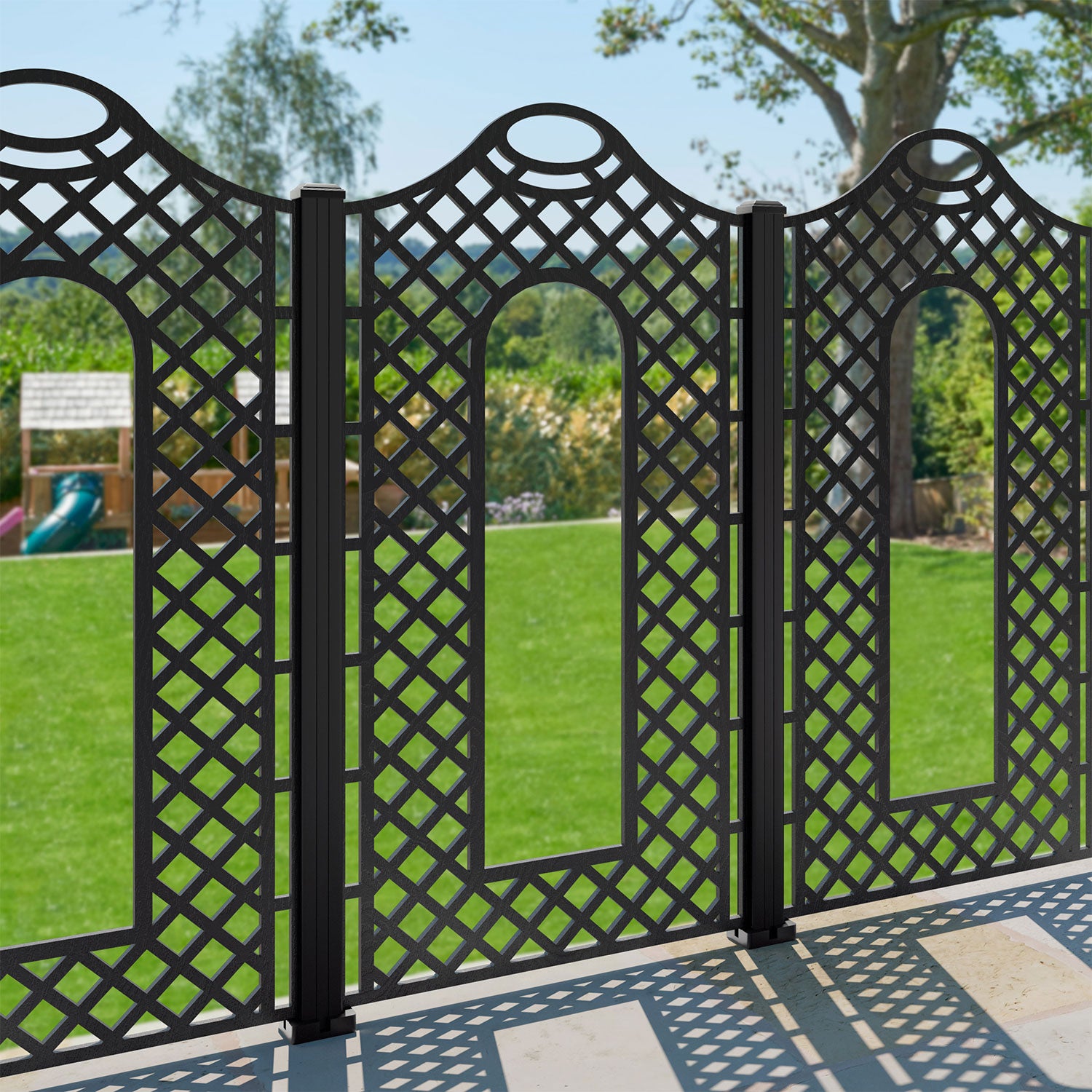 Claridge Decorative Fence - 90x180cm - with our aluminium posts