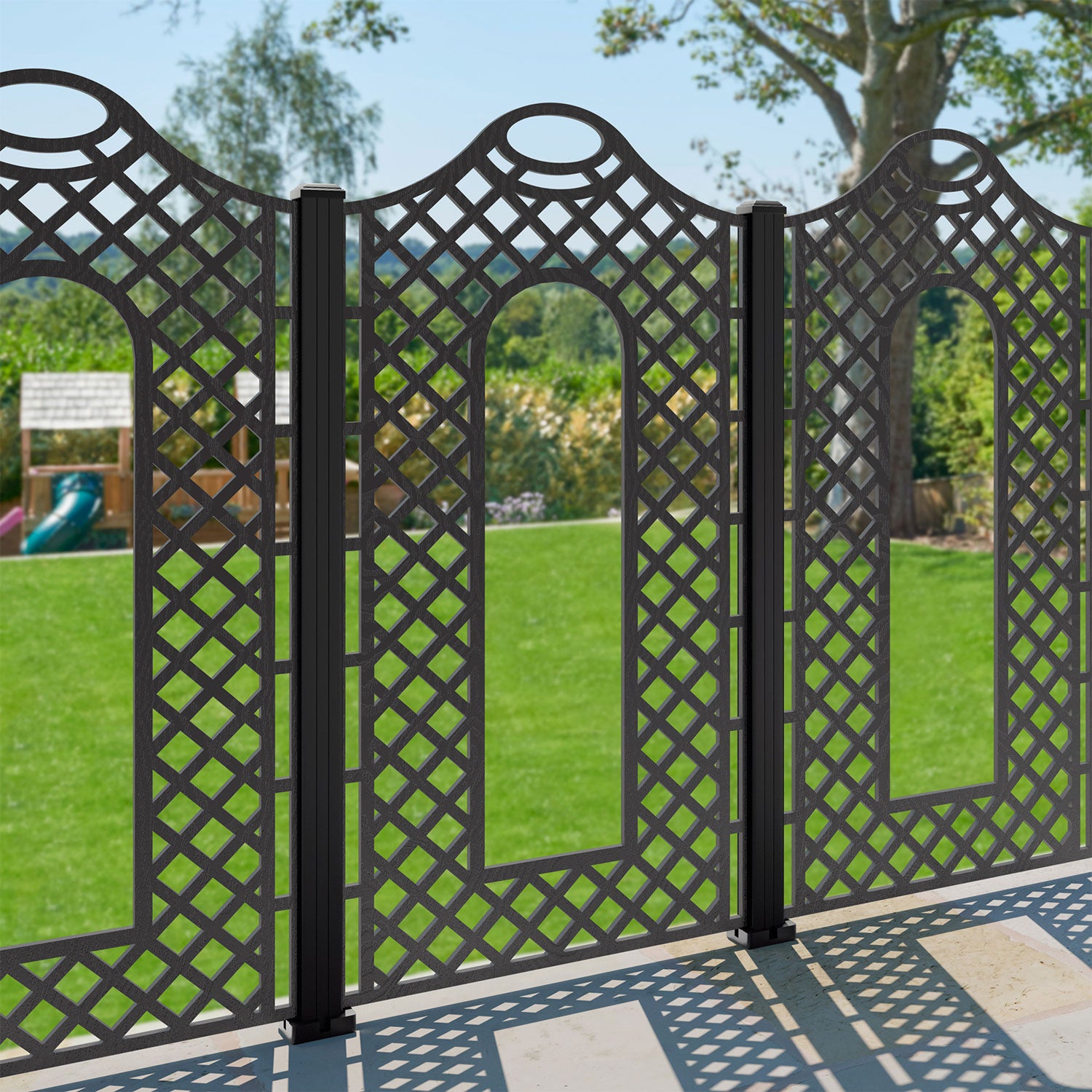 Claridge Decorative Fence - 90x180cm - with our aluminium posts