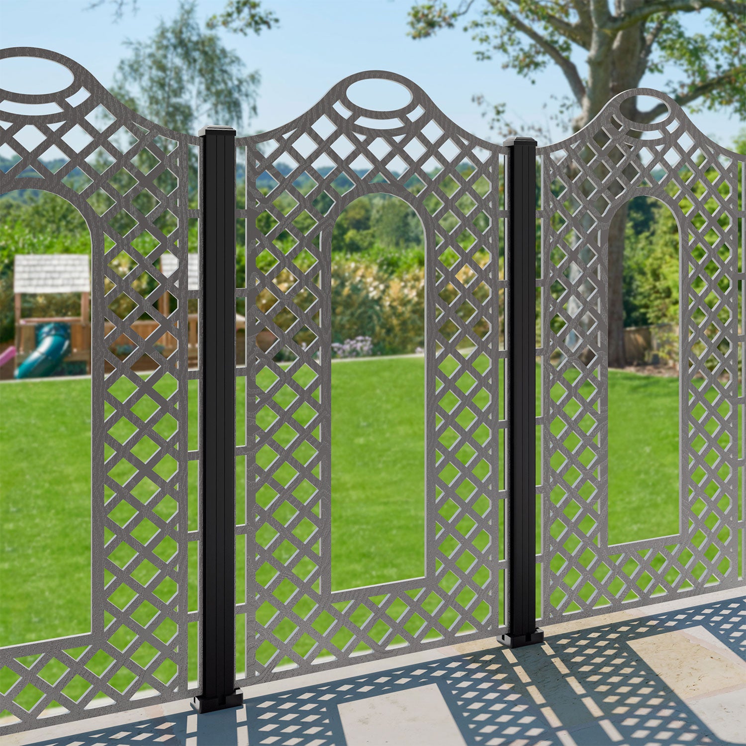 Claridge Decorative Fence - 90x180cm - with our aluminium posts