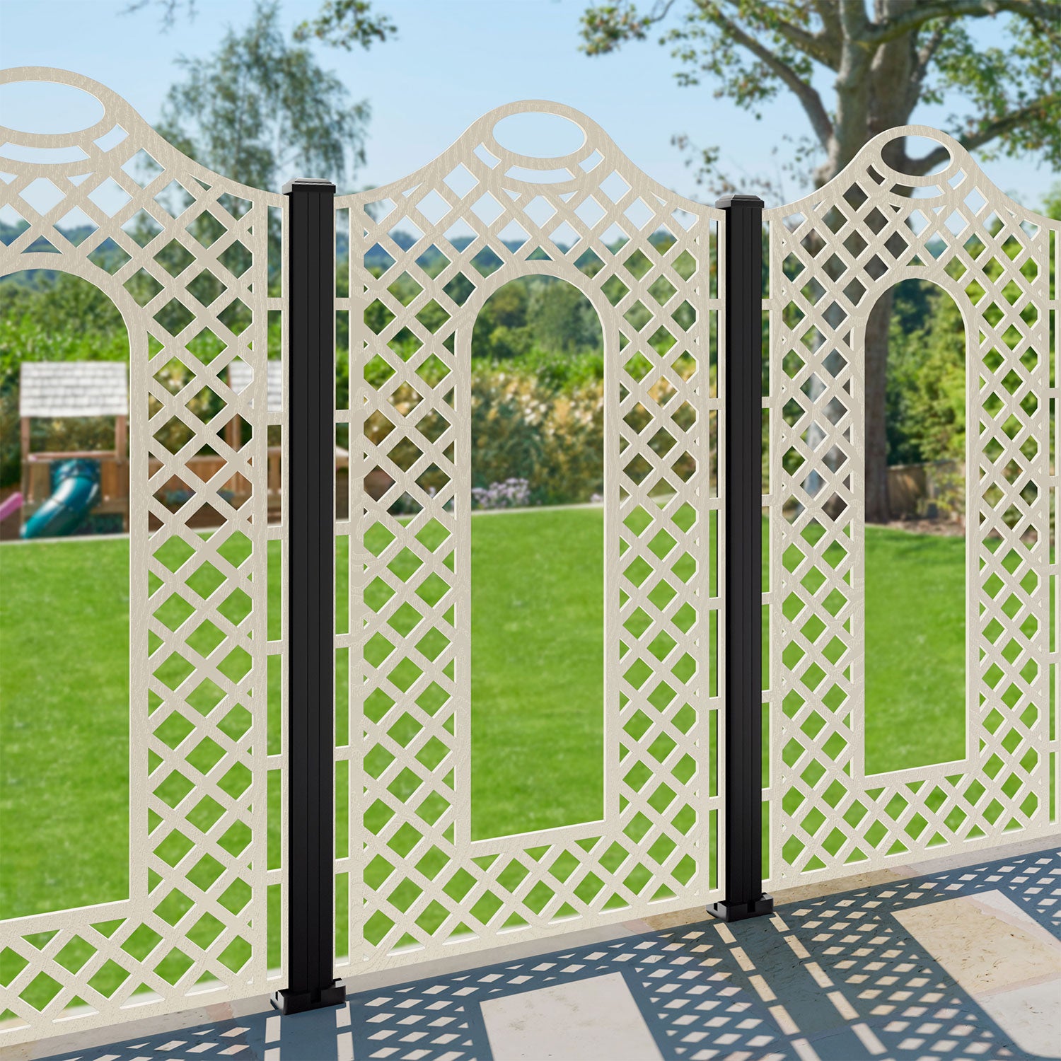 Claridge Decorative Fence - 90x180cm - with our aluminium posts