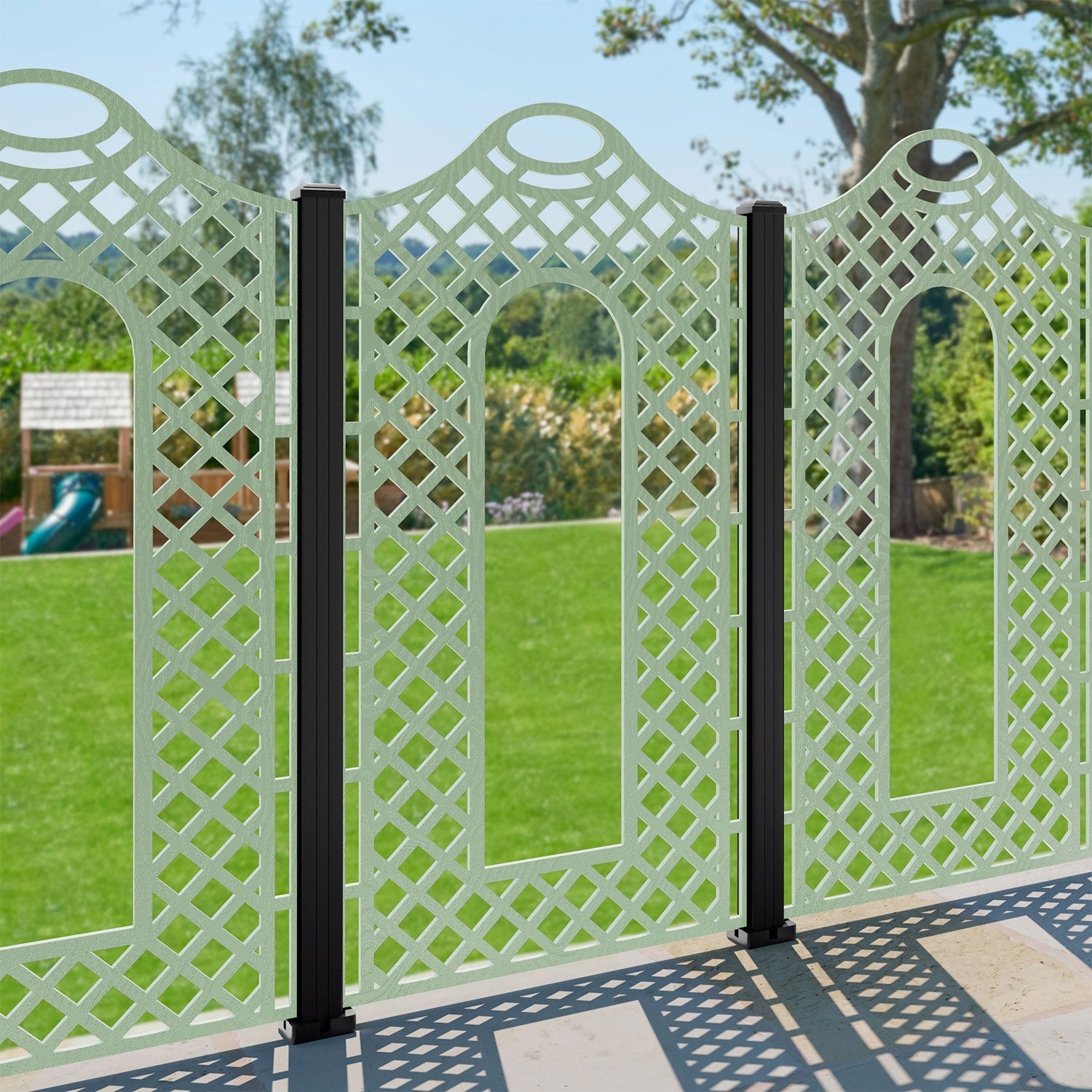 Claridge Decorative Fence - 90x180cm - with our aluminium posts