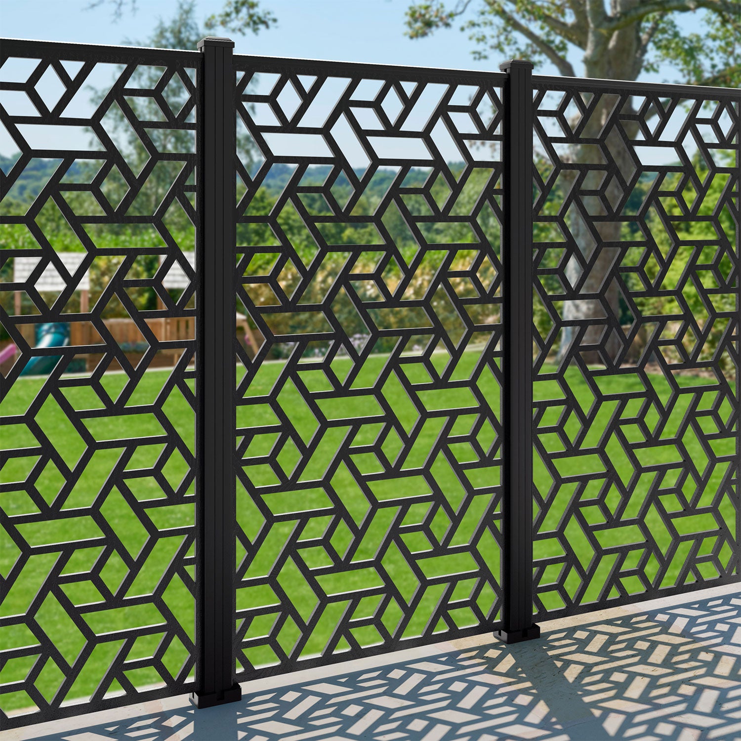Contour Decorative Fence - 90x180cm - with our aluminium posts