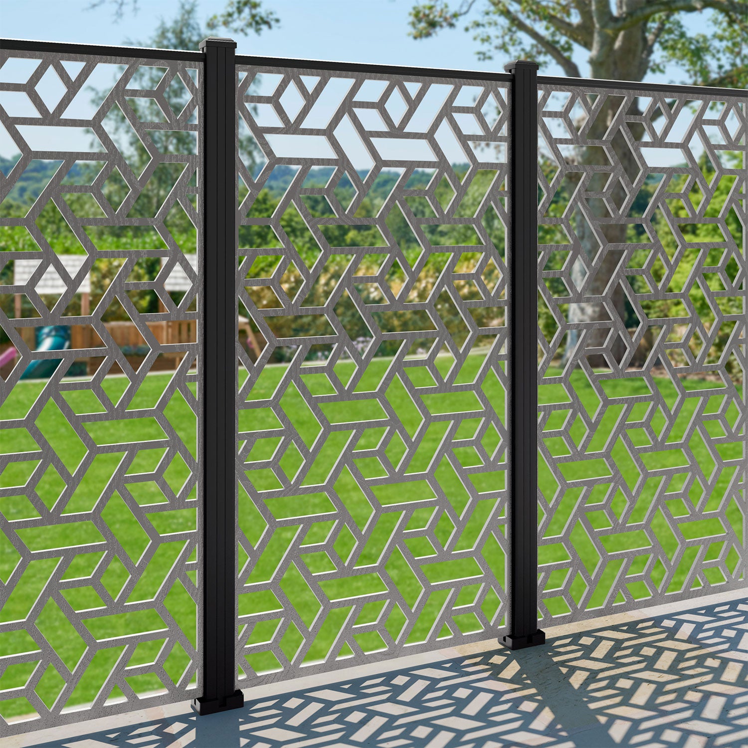 Contour Decorative Fence - 90x180cm - with our aluminium posts
