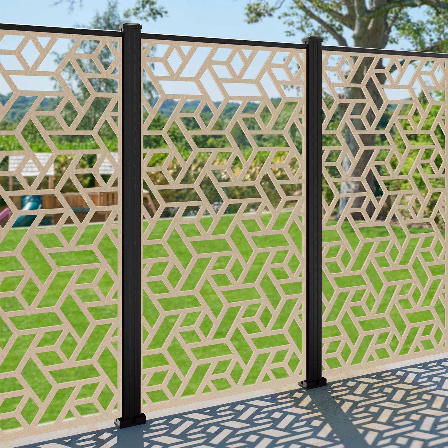 Contour Decorative Fence - 90x180cm - with our composite posts