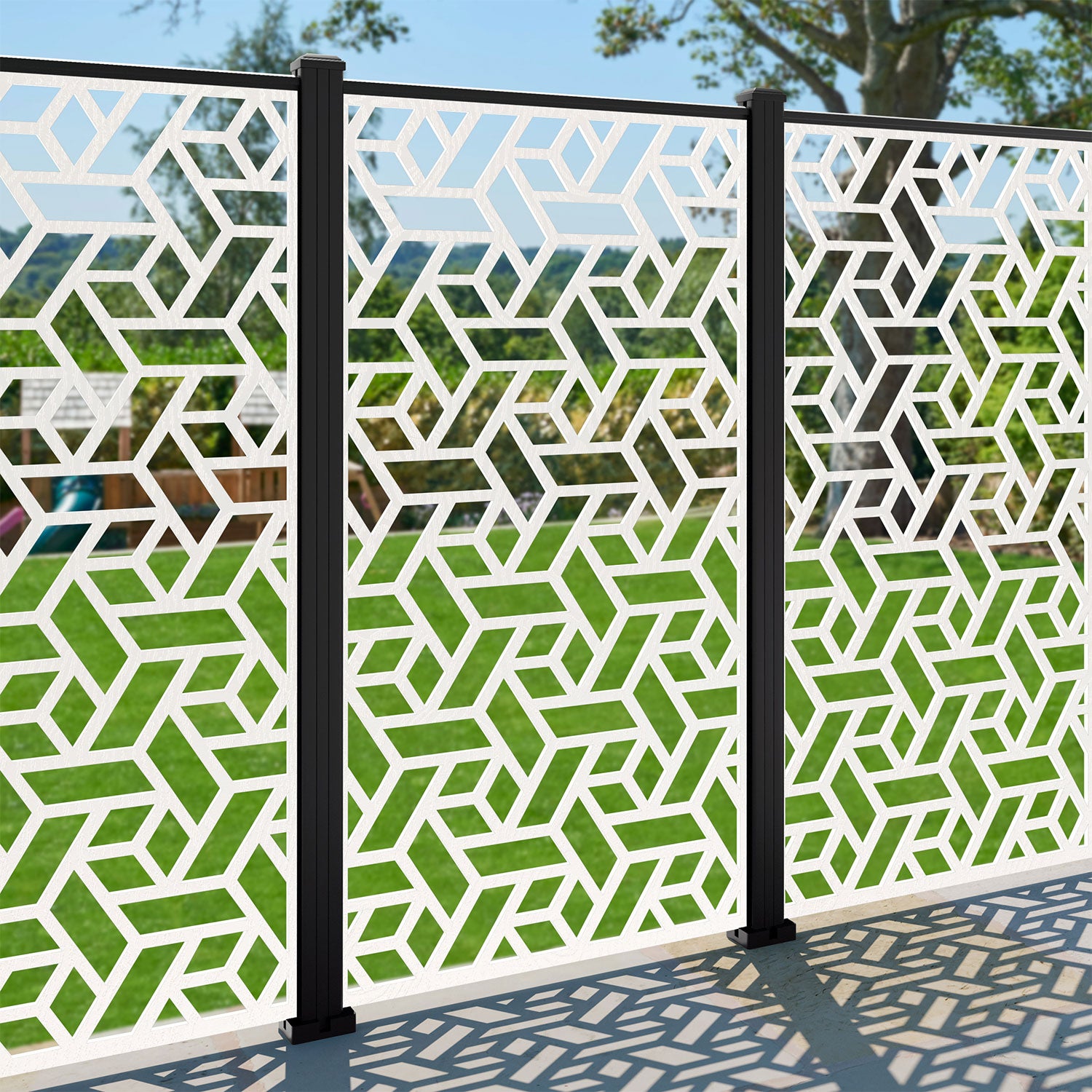 Contour Decorative Fence - 90x180cm - with our composite posts