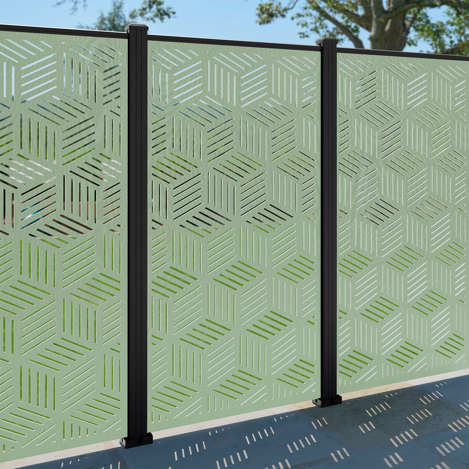 Cubed Decorative Fence - 90x180cm - with our aluminium posts