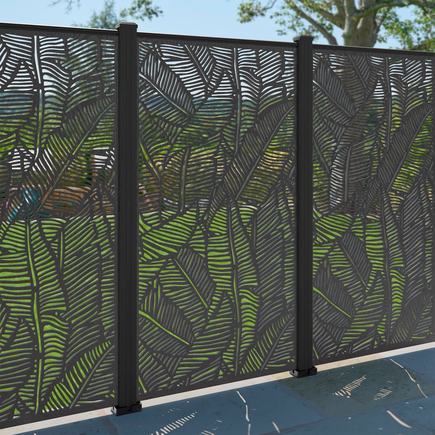 Feather Decorative Fence - 90x180cm - with our composite posts