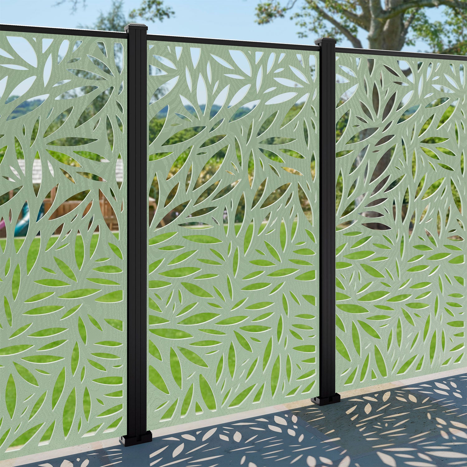 Foliage Decorative Fence - 90x180cm - with our aluminium posts