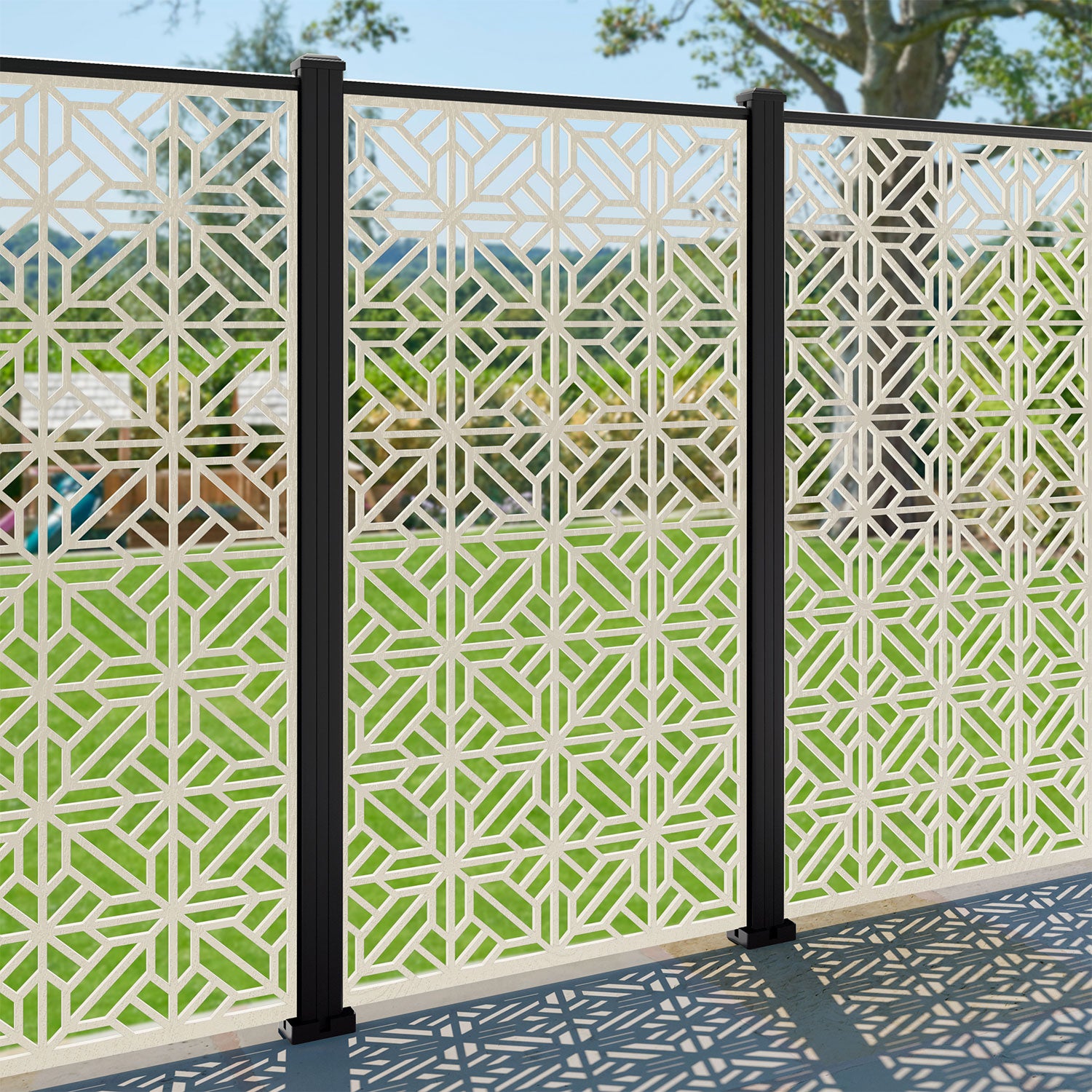 Geo Decorative Fence - 90x180cm - with our composite posts