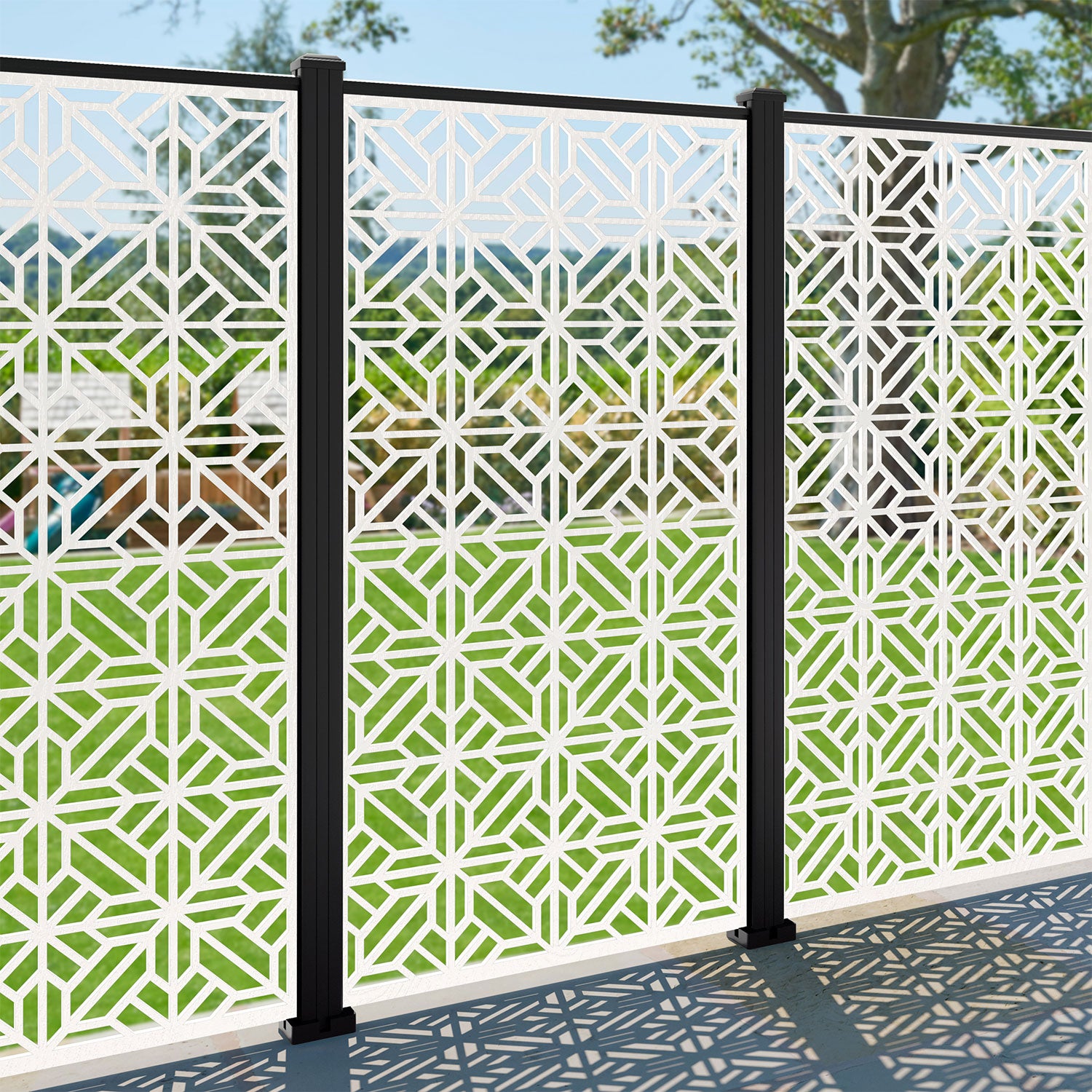 Geo Decorative Fence - 90x180cm - with our composite posts
