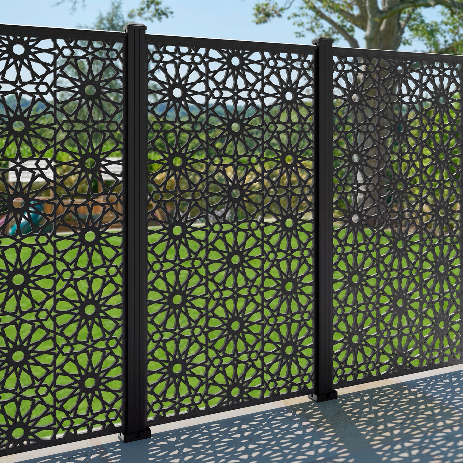 Hambra Decorative Fence - 90x180cm - with our aluminium posts