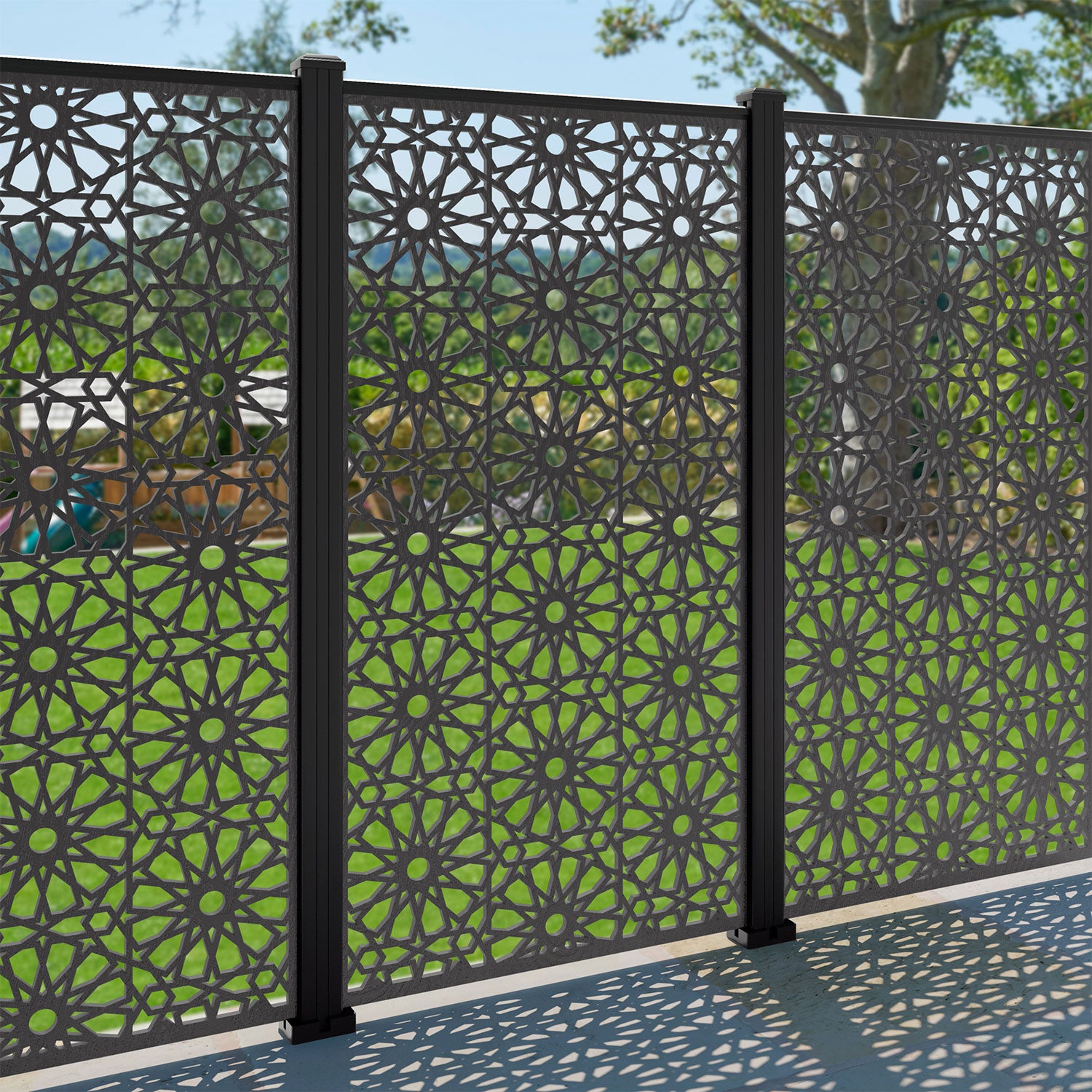 Hambra Decorative Fence - 90x180cm - with our aluminium posts