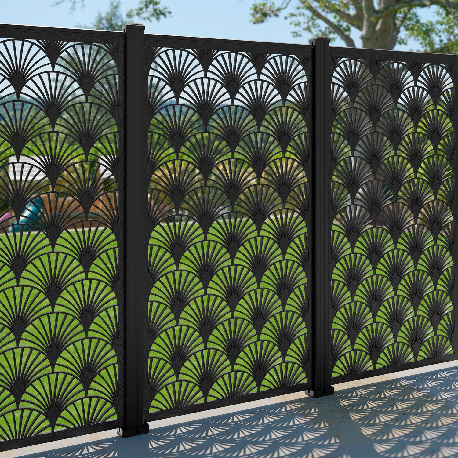 Laurel Decorative Fence - 90x180cm - with our aluminium posts